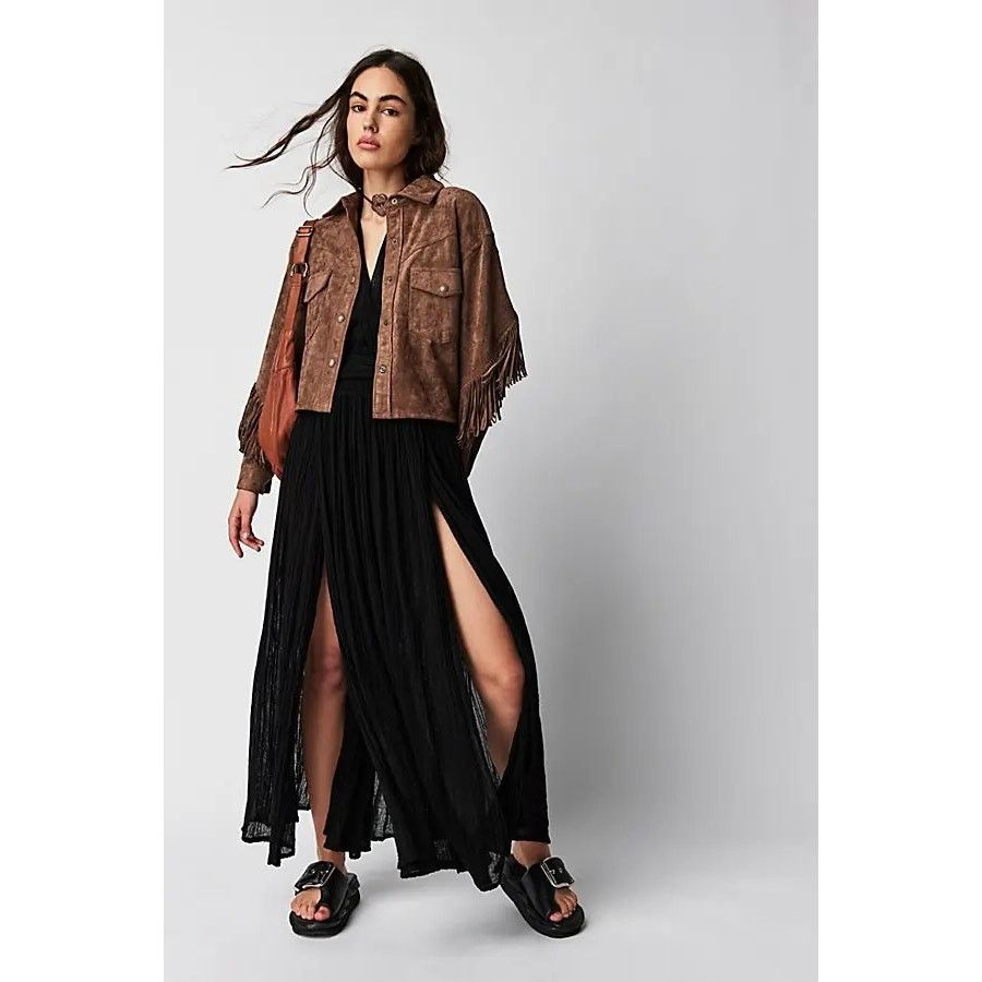 Free People New Jen's Pirate Booty Prism Maxi Dress $209 X-SMALL Black Size XS / US 0-2 / IT 36-38 - 2 Thumbnail