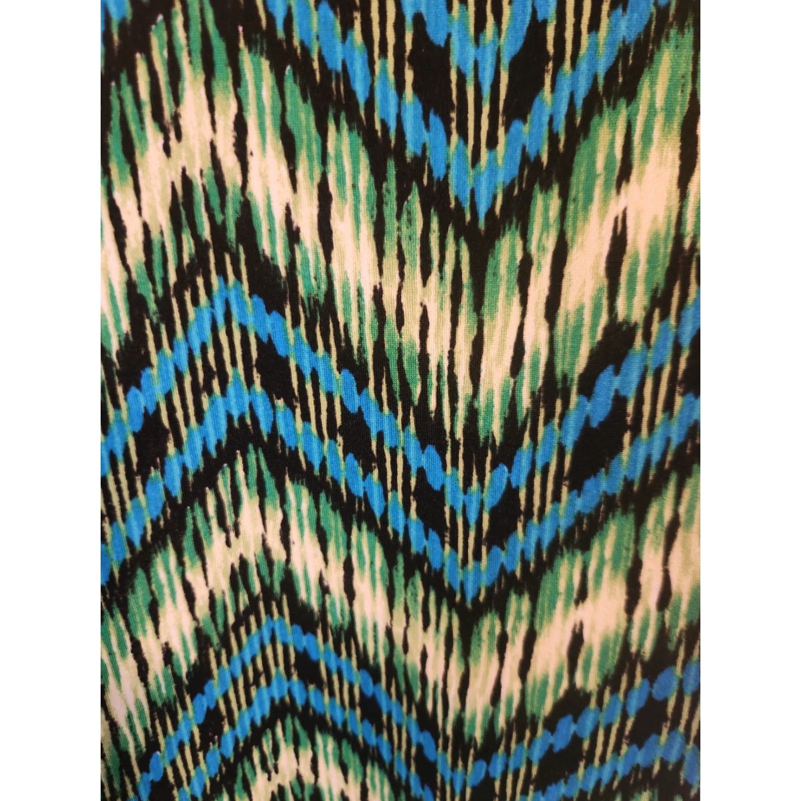 Avenue Avenue Blouse Women 4X Green Chevron Cap Sleeve Silky Top Plus Colorful Size XXL / US 16-18 / IT 52-54 - 2 Thumbnail