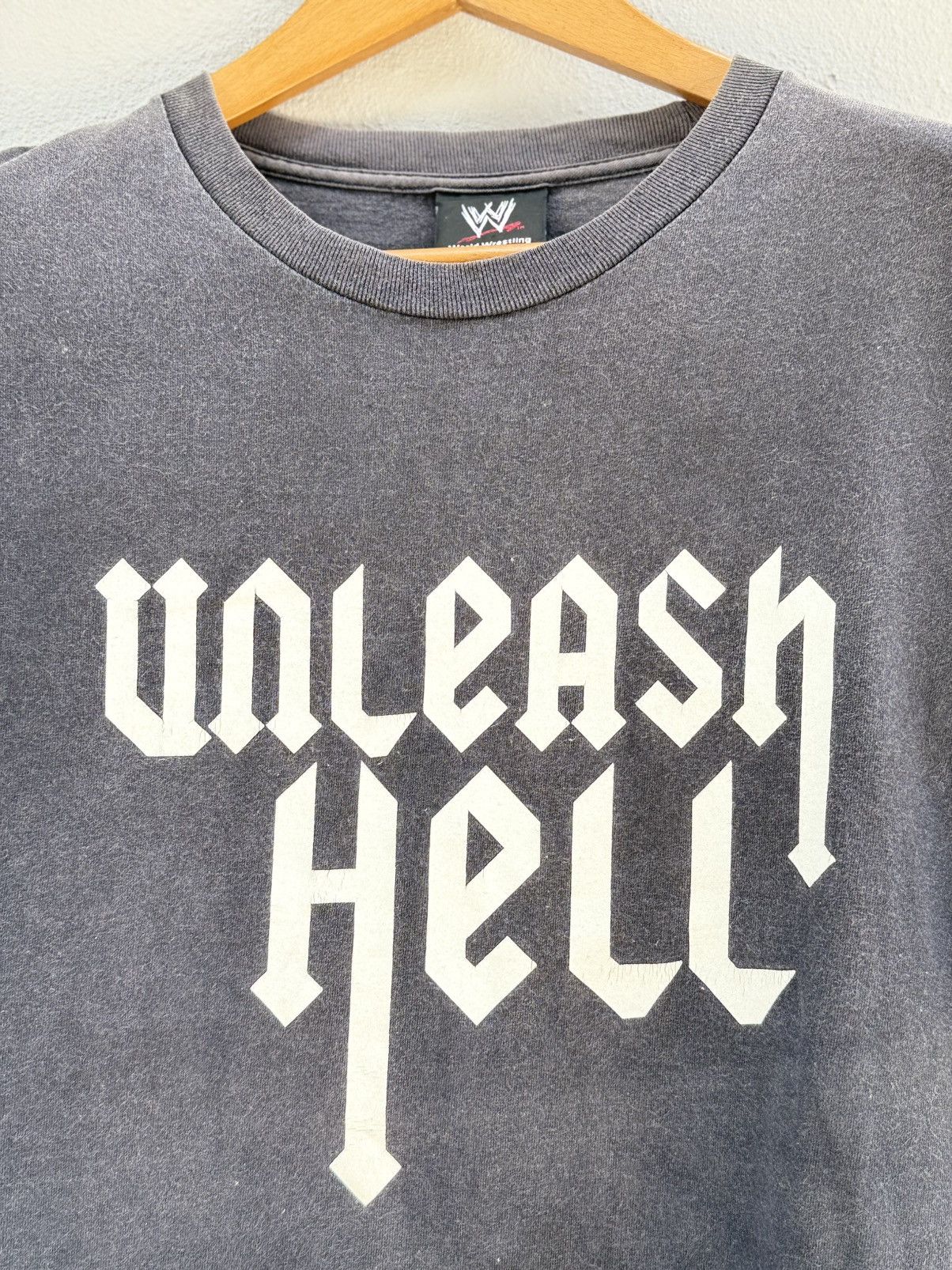 WWF Thrashed Vintage Stone Cold Flame Wrestling Sun Faded Tee Size US L / EU 52-54 / 3 - 9 Thumbnail