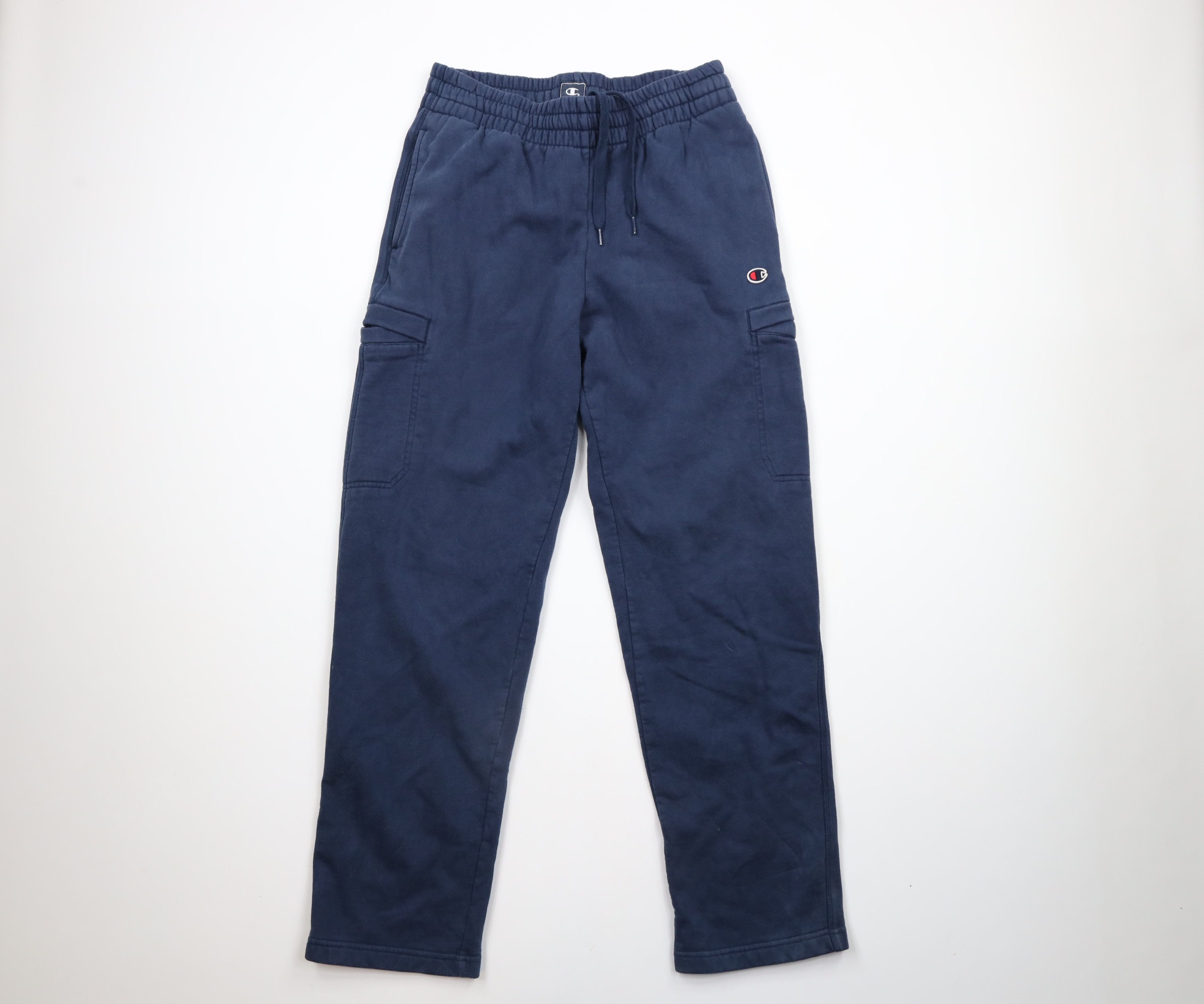 Champion × Vintage Vintage Champion Classic Logo Cargo Sweatpants Navy Blue Size US 34 / EU 50 - 1 Thumbnail