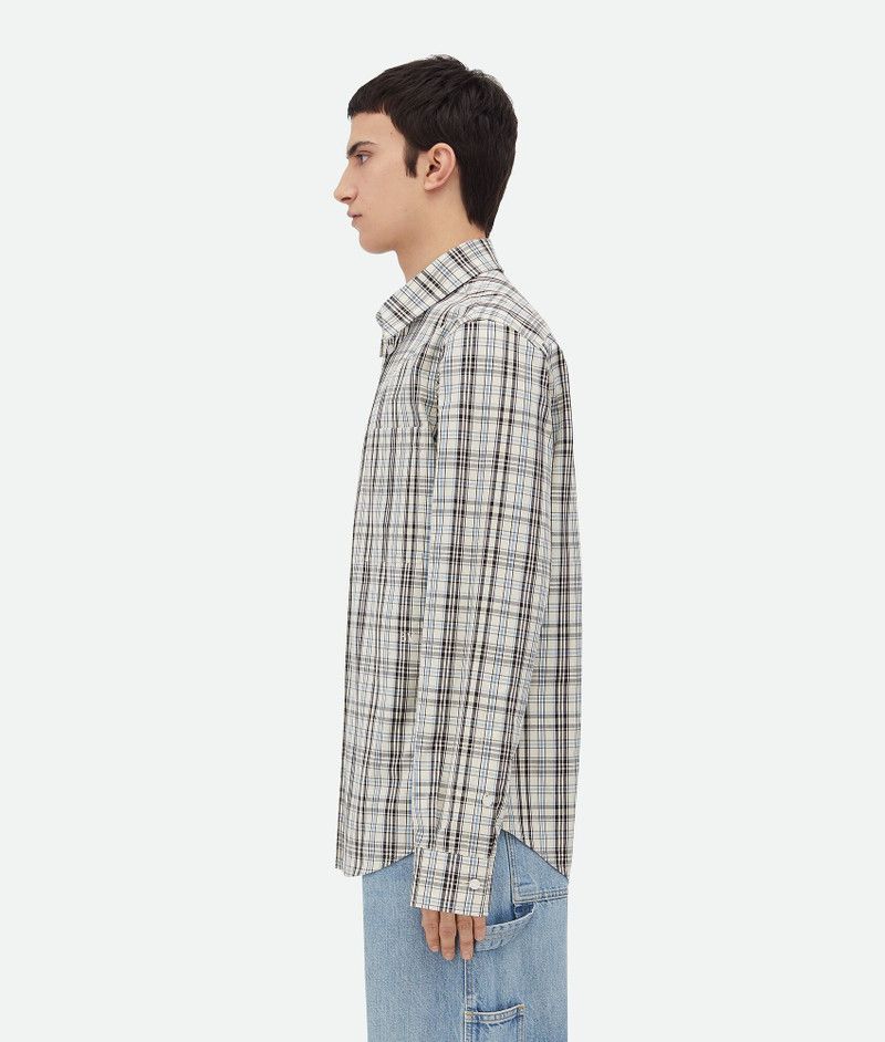 Bottega Veneta o1s1rm0326 Checked Cotton Shirt in Multicolor Size US M / EU 48-50 / 2 - 2 Thumbnail