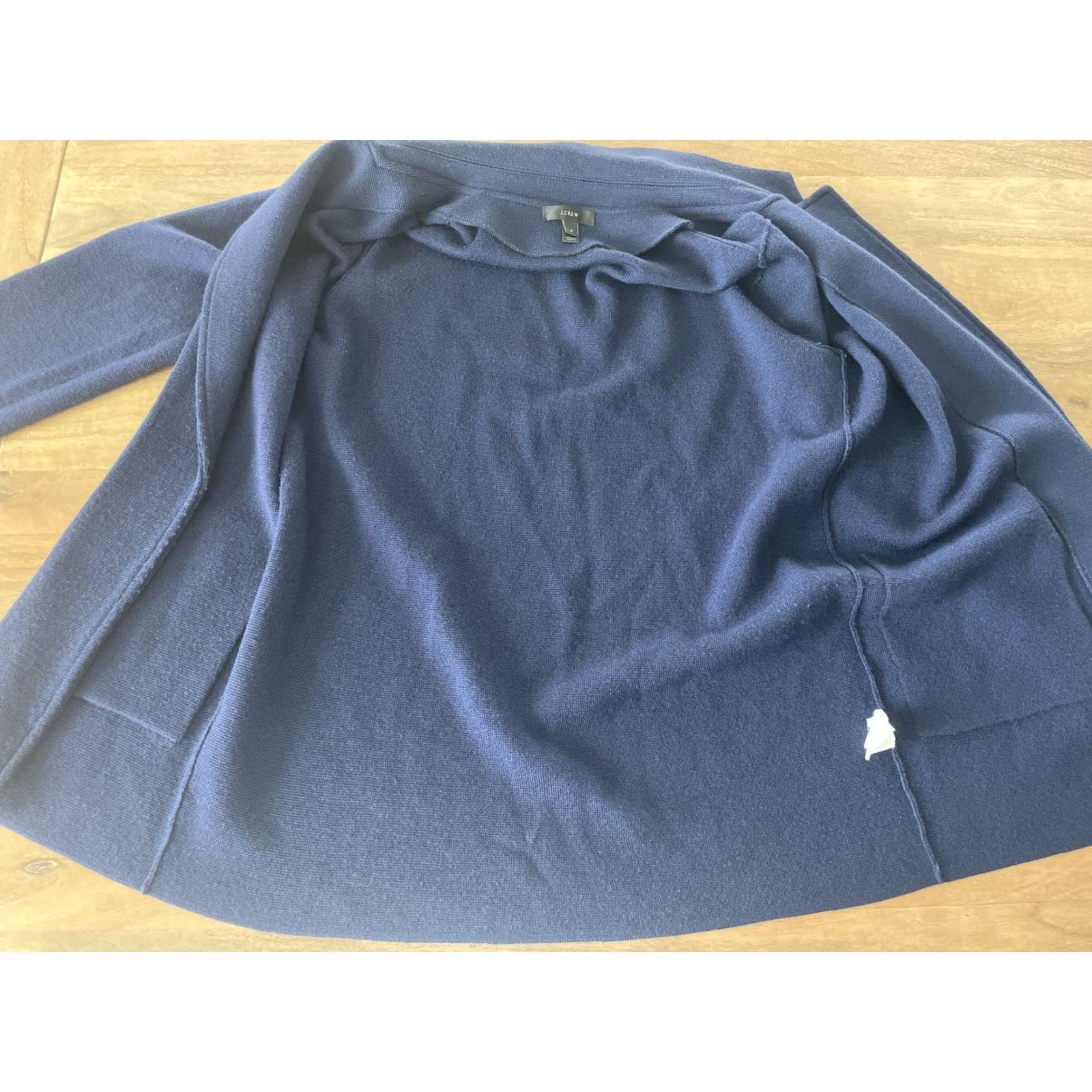 J.Crew VINTAGE J.CREW Merino Wool Knit Cardigan Womens Small Blue Long Sleeve Preppy Sweater Size S / US 4 / IT 40 - 5 Thumbnail