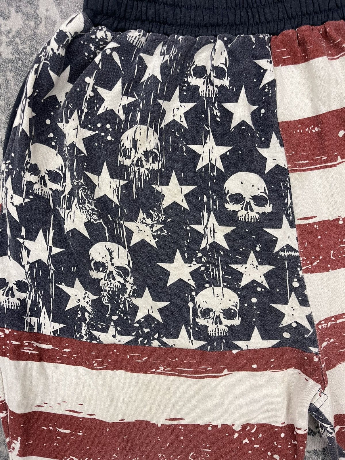 Vintage USA Flag Skull Baggy Pants Size US 34 / EU 50 - 3 Thumbnail