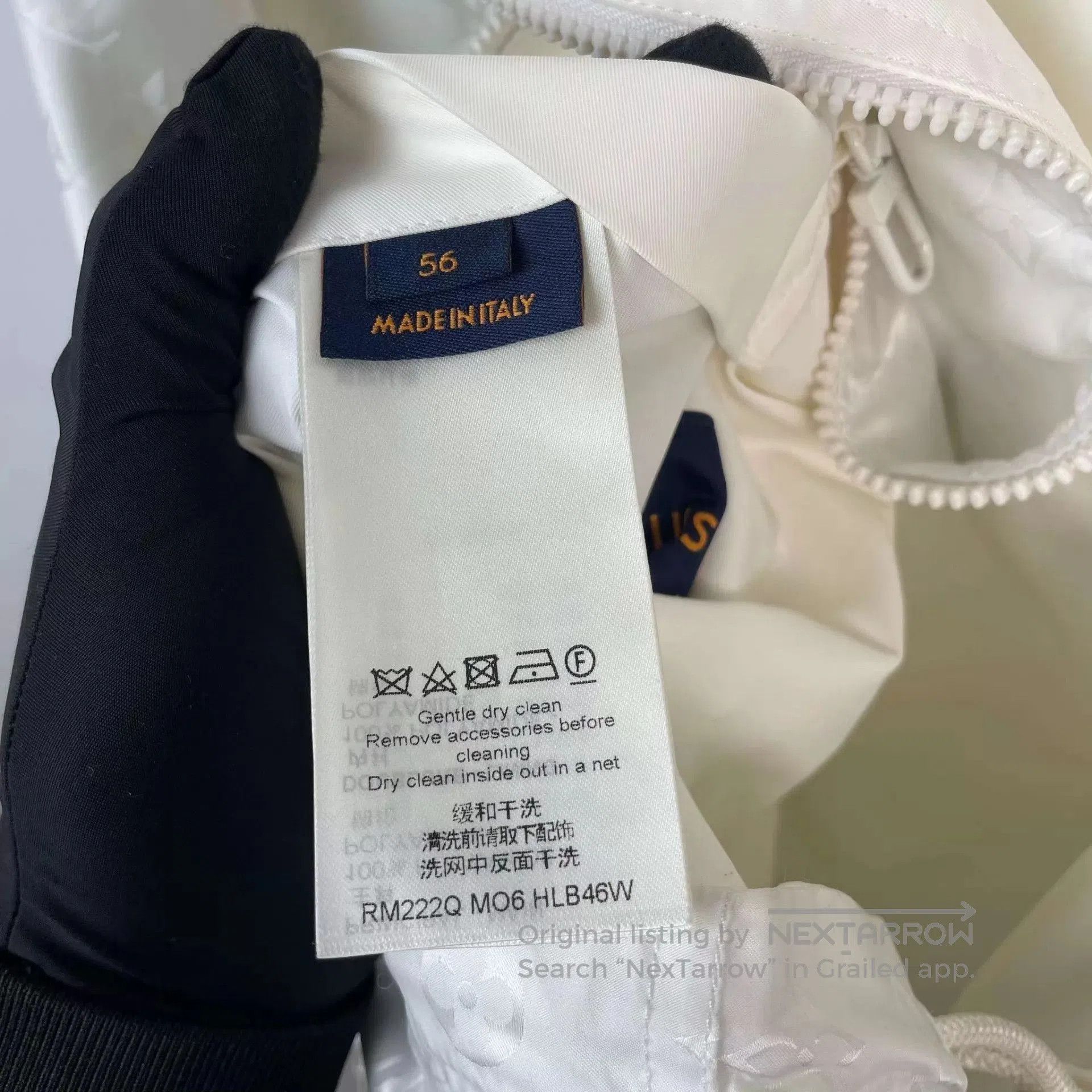 Louis Vuitton White Patterned Zip-Up Hooded Jacket. Size US XL / EU 56 / 4 - 5 Thumbnail