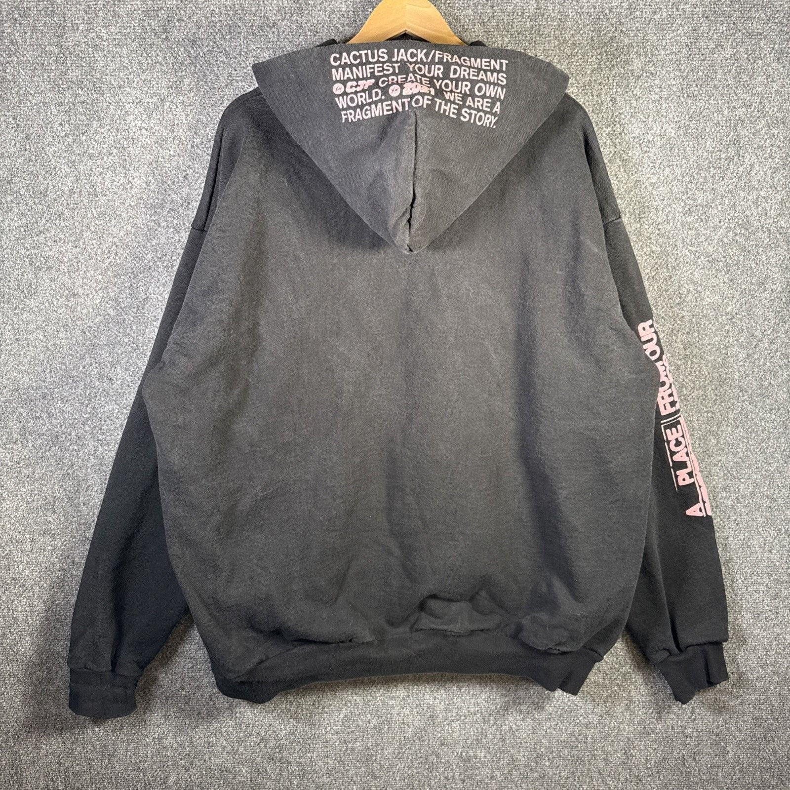 Travis Scott Cactus Jack X Fragment Hoodie Mens 2XL Black Zip Up Surge Size US XXL / EU 58 / 5 - 6 Thumbnail