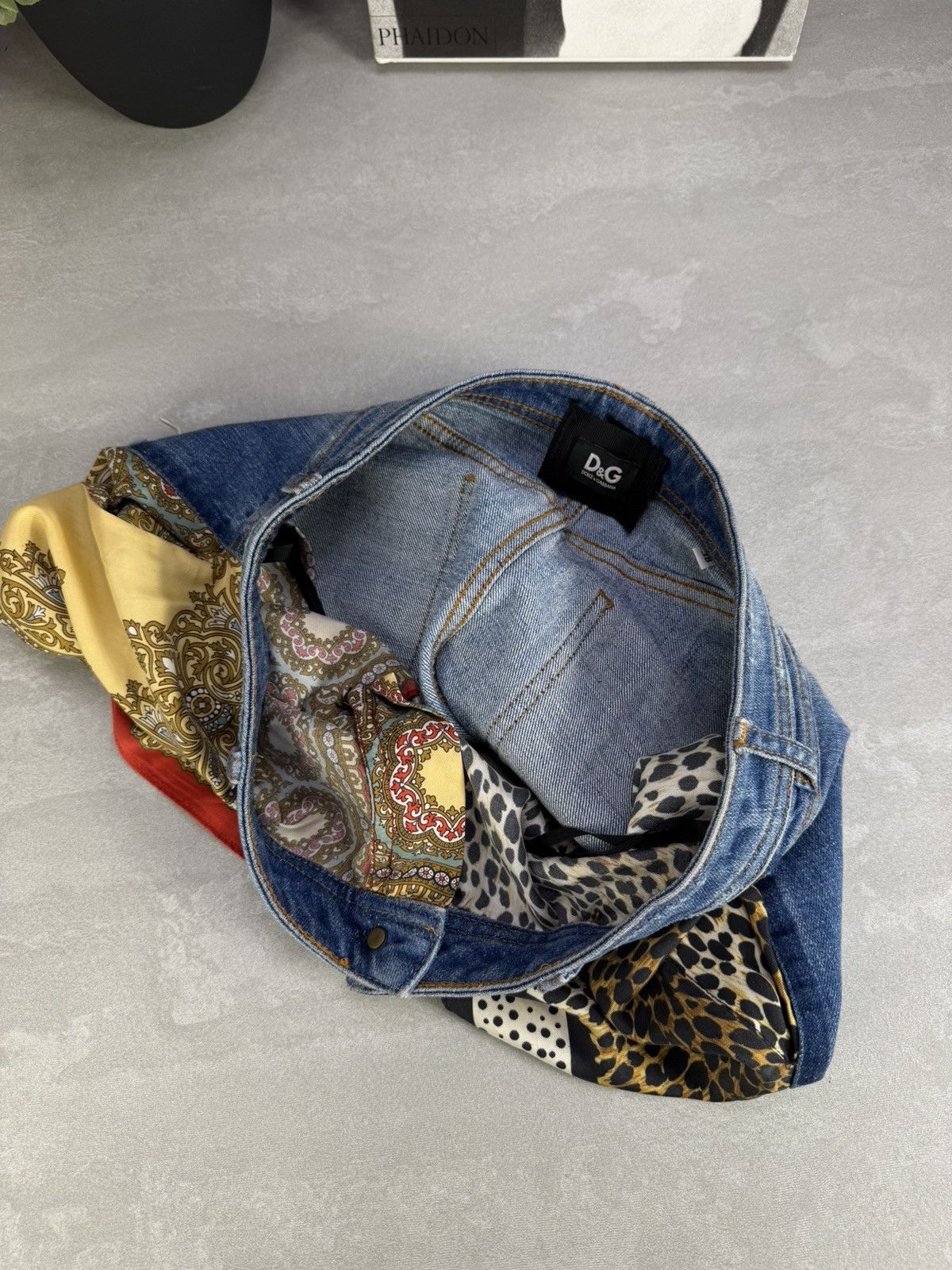 Dolce & Gabbana Dolce & Gabbana Patchwork Skirt Silk Denim Leopard Print Size 26" / US 2 / IT 38 - 11 Thumbnail