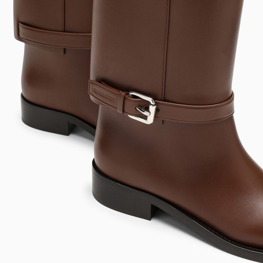 Burberry o1d2blof0824 High Leather Boots in Brown Size US 10 / IT 40 - 5 Thumbnail