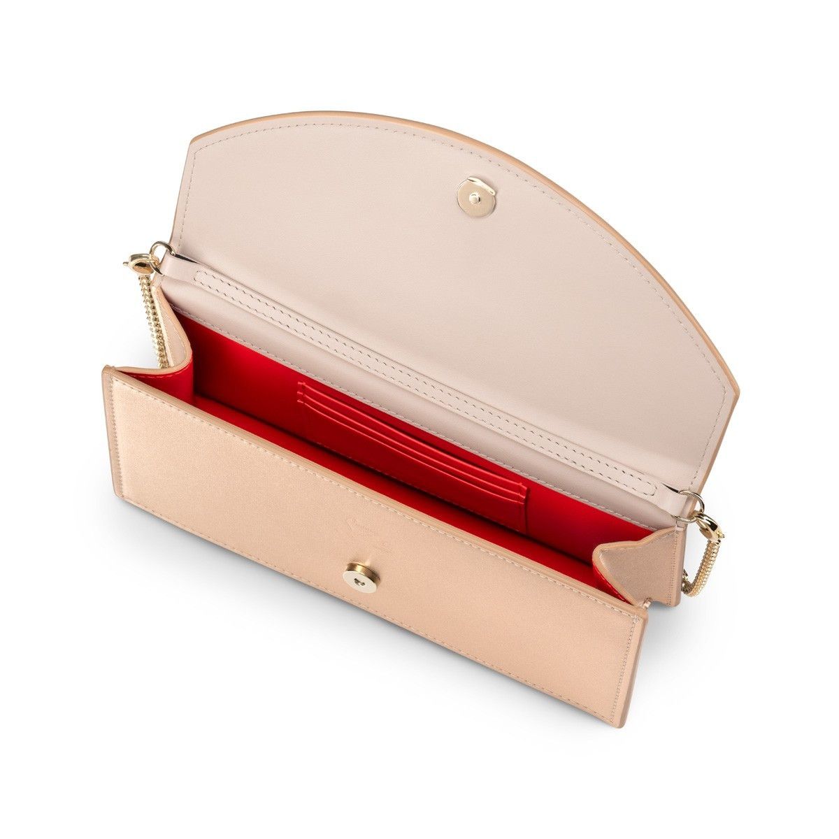 Christian Louboutin o1s1wg111124 Size: OS / Leather Trimmed Slik Clutch in Beige Size ONE SIZE - 3 Thumbnail