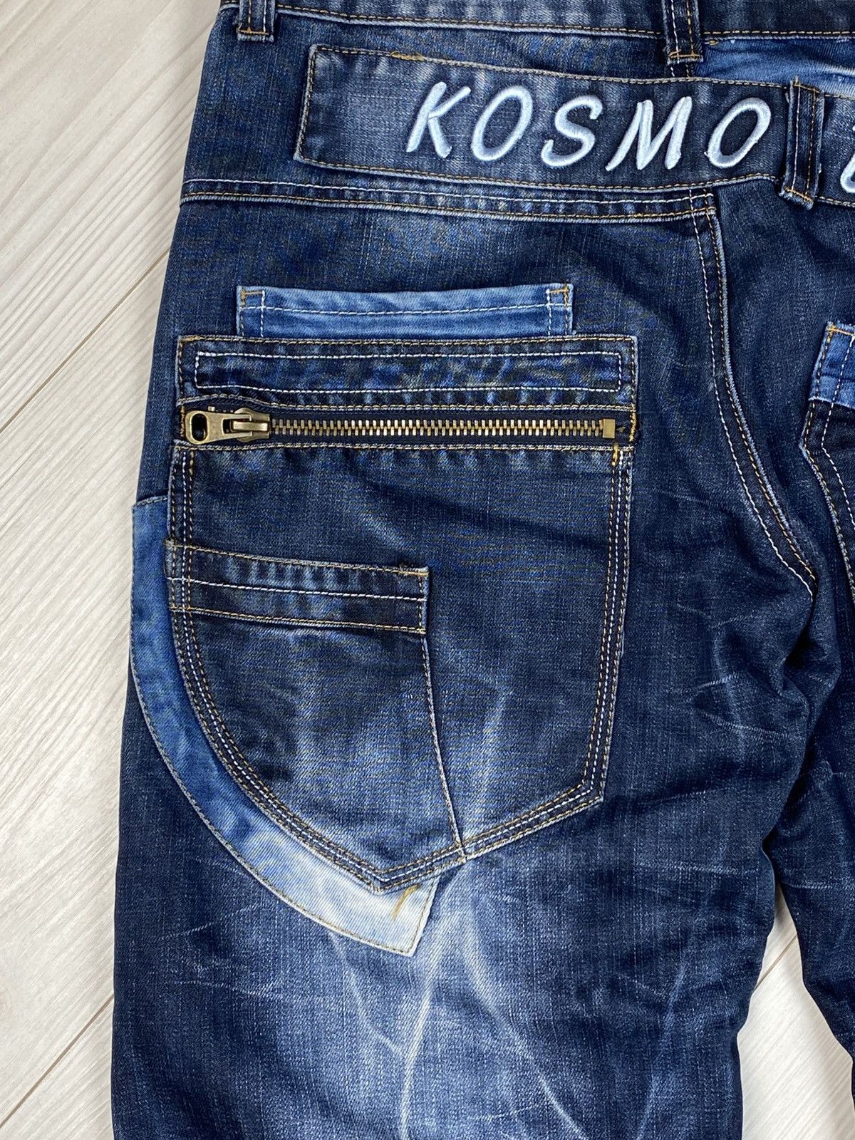Japanese Brand Avantgarde Kosmo Lupo Denim Jeans Multipockets Rare Big Logo Size US 36 / EU 52 - 22 Thumbnail