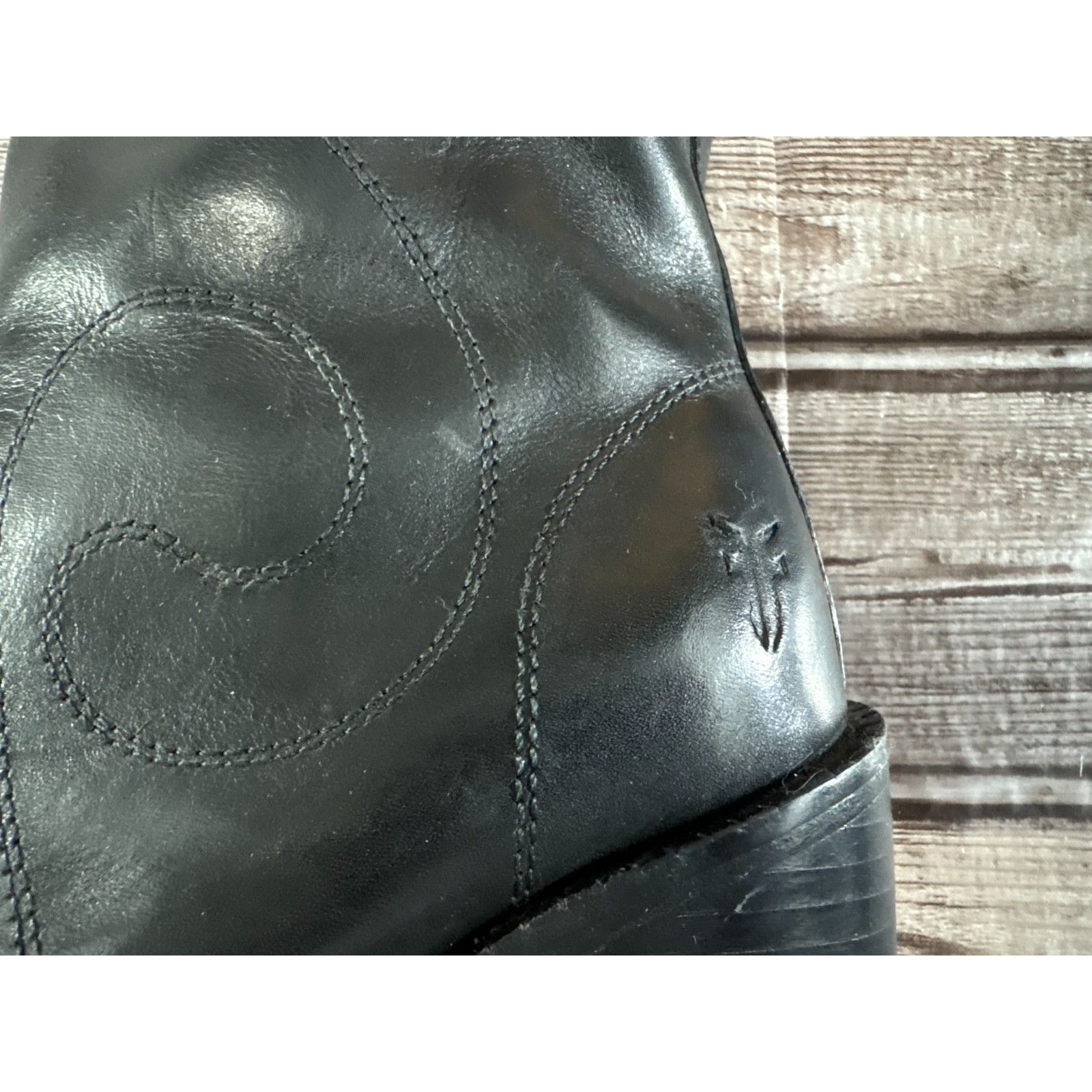 Frye Frye Conrad Swirl Stitch Embroidered Tall Knee Boots Size 6. Size US 6.5 / IT 36.5 - 7 Thumbnail