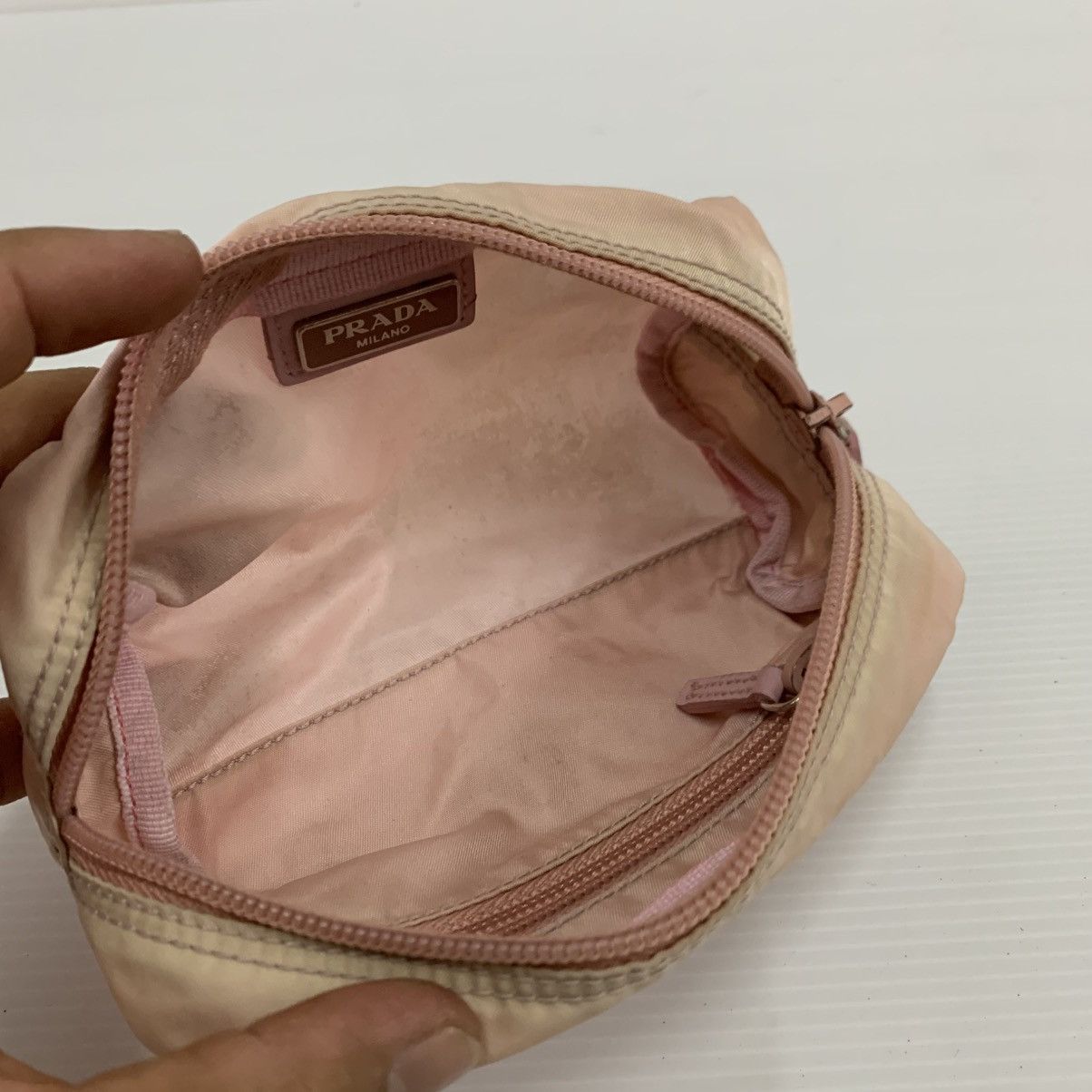 Prada Prada Pink Nylon Coin Bag Size ONE SIZE - 9 Thumbnail