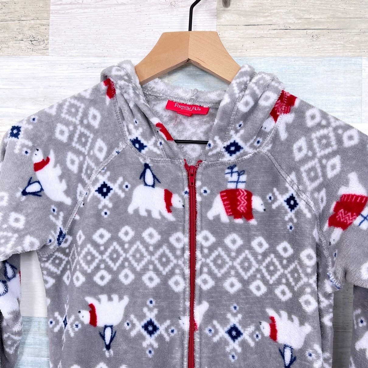 Macys Macys Family PJs Polar Bear Fair Isle Fleece Union Suit XS Size ONE SIZE - 2 Thumbnail