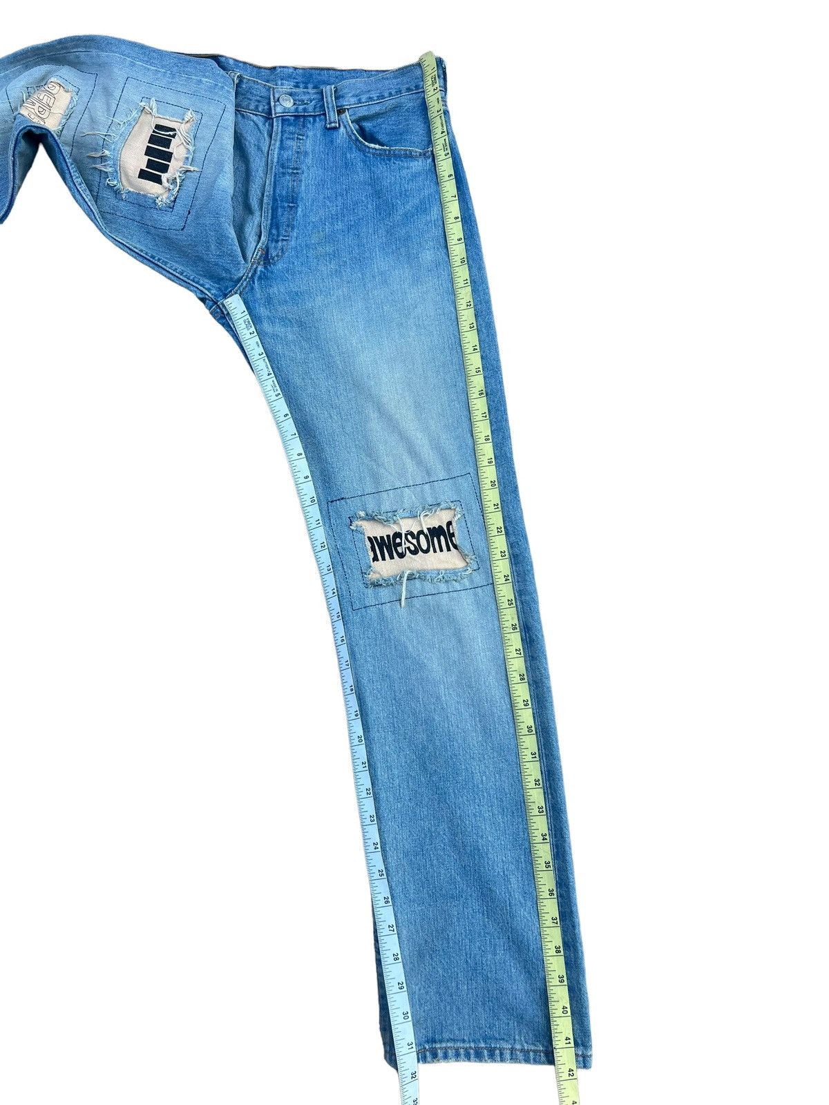 Levi's Vintage 2002 Levi’s 501 Fade Denim Patchwork Jeans Size US 30 / EU 46 - 5 Thumbnail