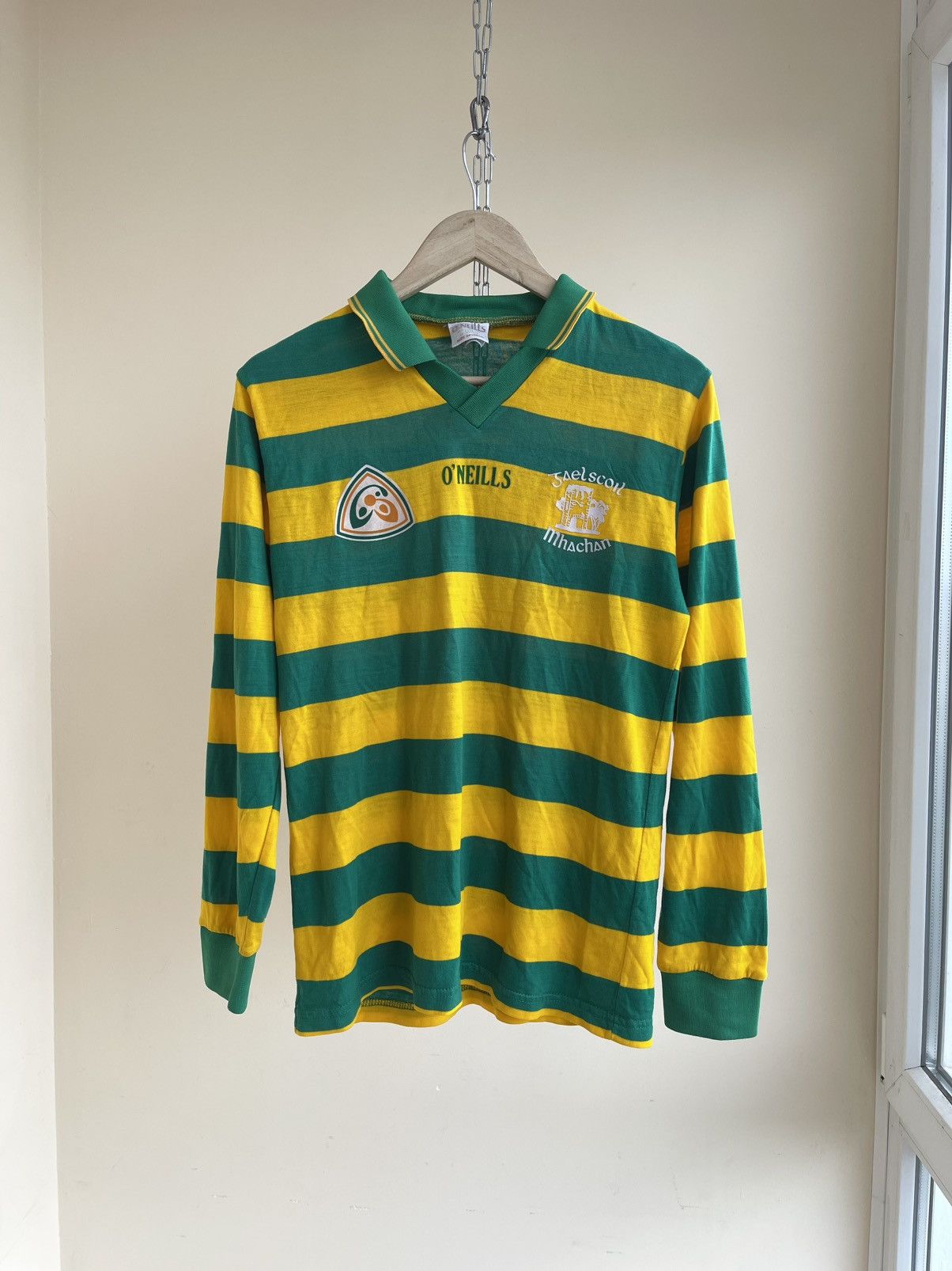 O'Neills GAA Gaelic Football Striped Long Sleeve Jersey 80s 90s Rugby Size US S / EU 44-46 / 1 - 1 Thumbnail