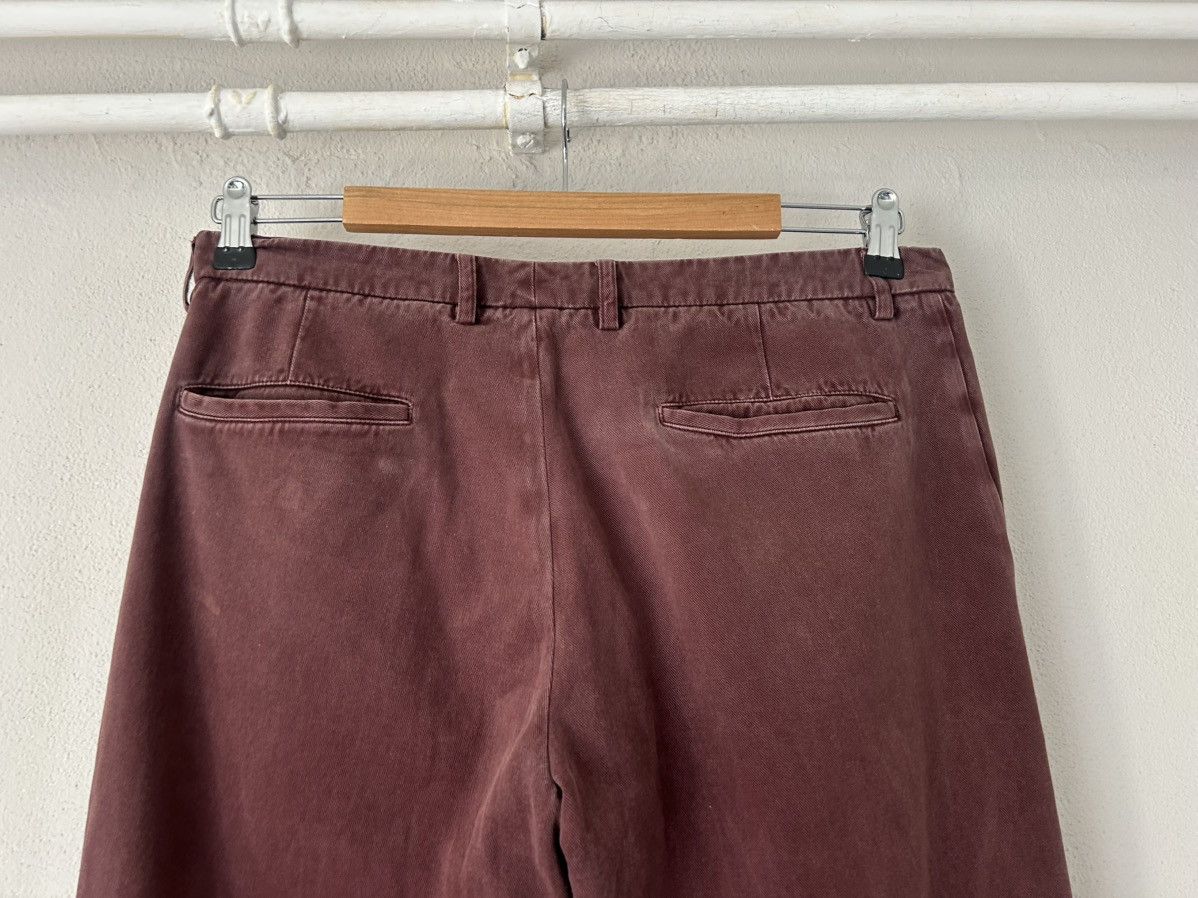 Maison Margiela Burgundy Cotton-Cashmere Trousers Size US 32 / EU 48 - 6 Thumbnail