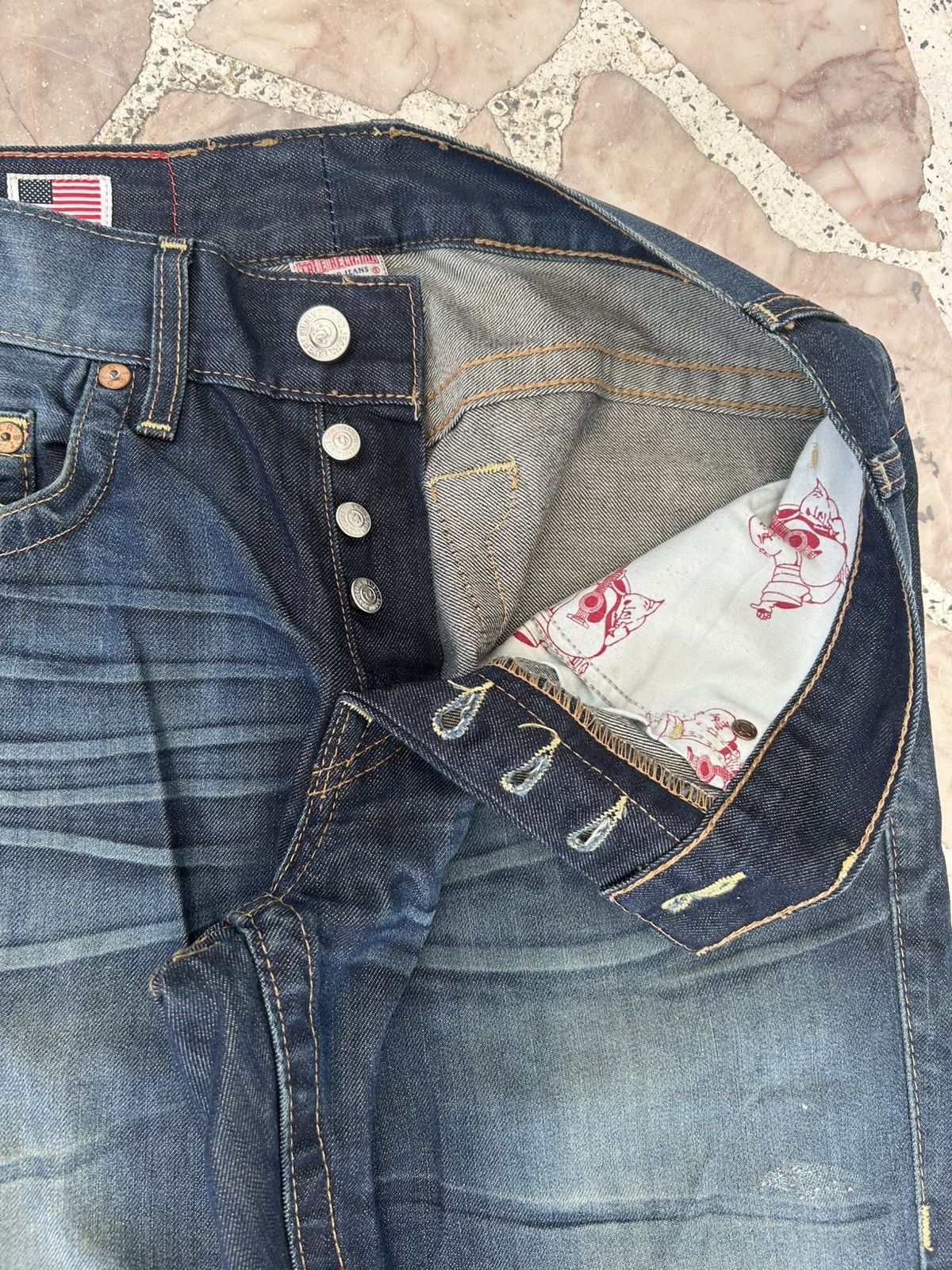True Religion True Religion Logan Waist 34 Vintage Denim Size US 34 / EU 50 - 7 Thumbnail