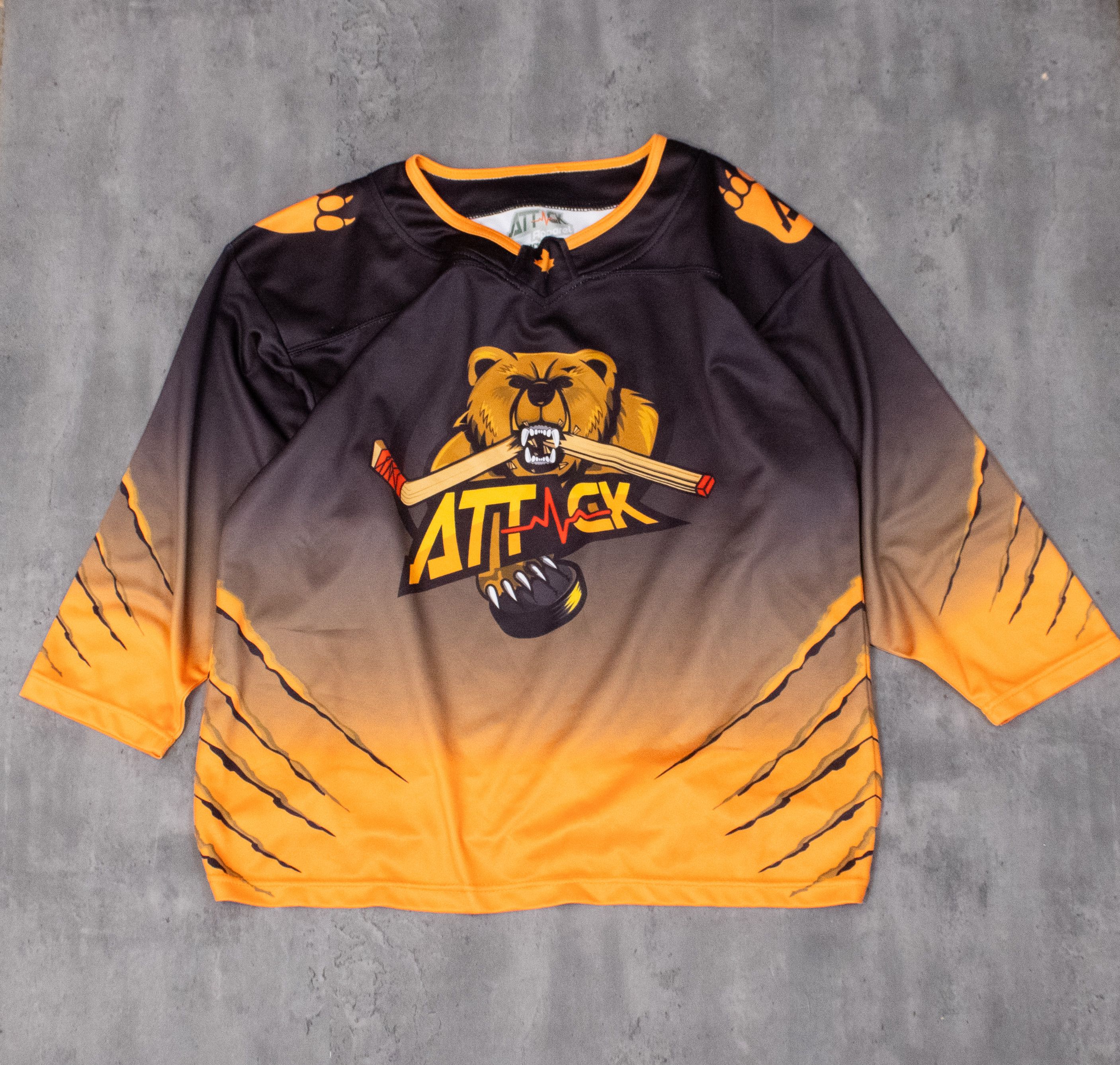Vintage Attack Apparel Bear All Over Print Oversize Hockey Jersey Size US XXL / EU 58 / 5 - 4 Thumbnail