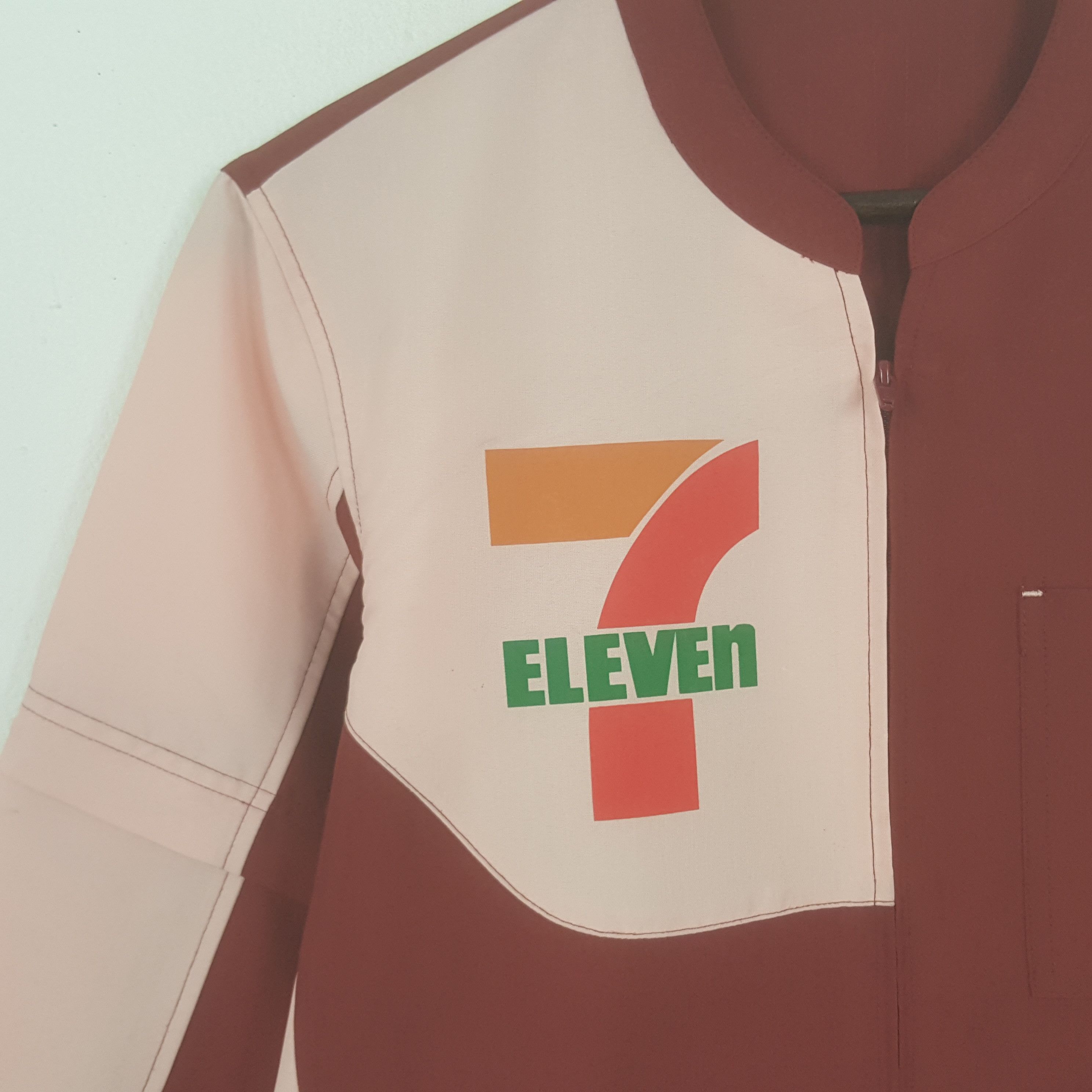 Japanese Brand × Vintage Vintage 7 Eleven Uniform Zipper Worker Jacket Size US XXS / EU 40 - 4 Thumbnail
