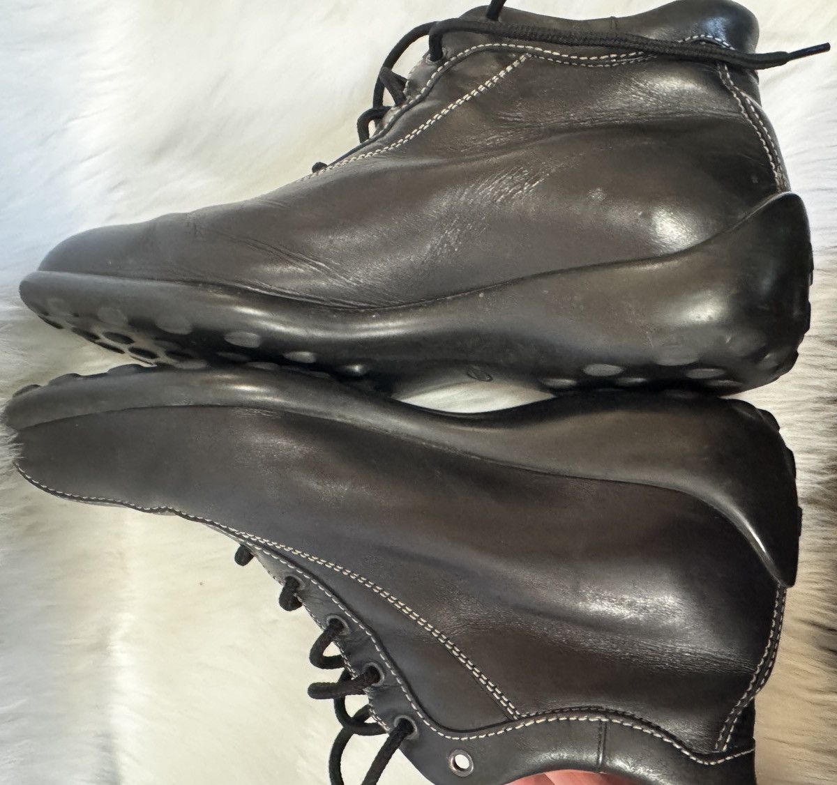 Tod's Tod’s Gommino Leather Lace-Up Ankle Boots – Black, Size 10.5 Size US 10.5 / EU 43-44 - 9 Thumbnail