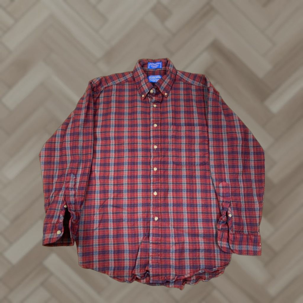 Pendleton Sir Pendleton Wool Flannel Button Up Shirt Plaid Red Long Sleeve M Mens Button-Up Wool Flannel Red Plaid Long Sleeve Size M Size US M / EU 48-50 / 2 - 1 Thumbnail