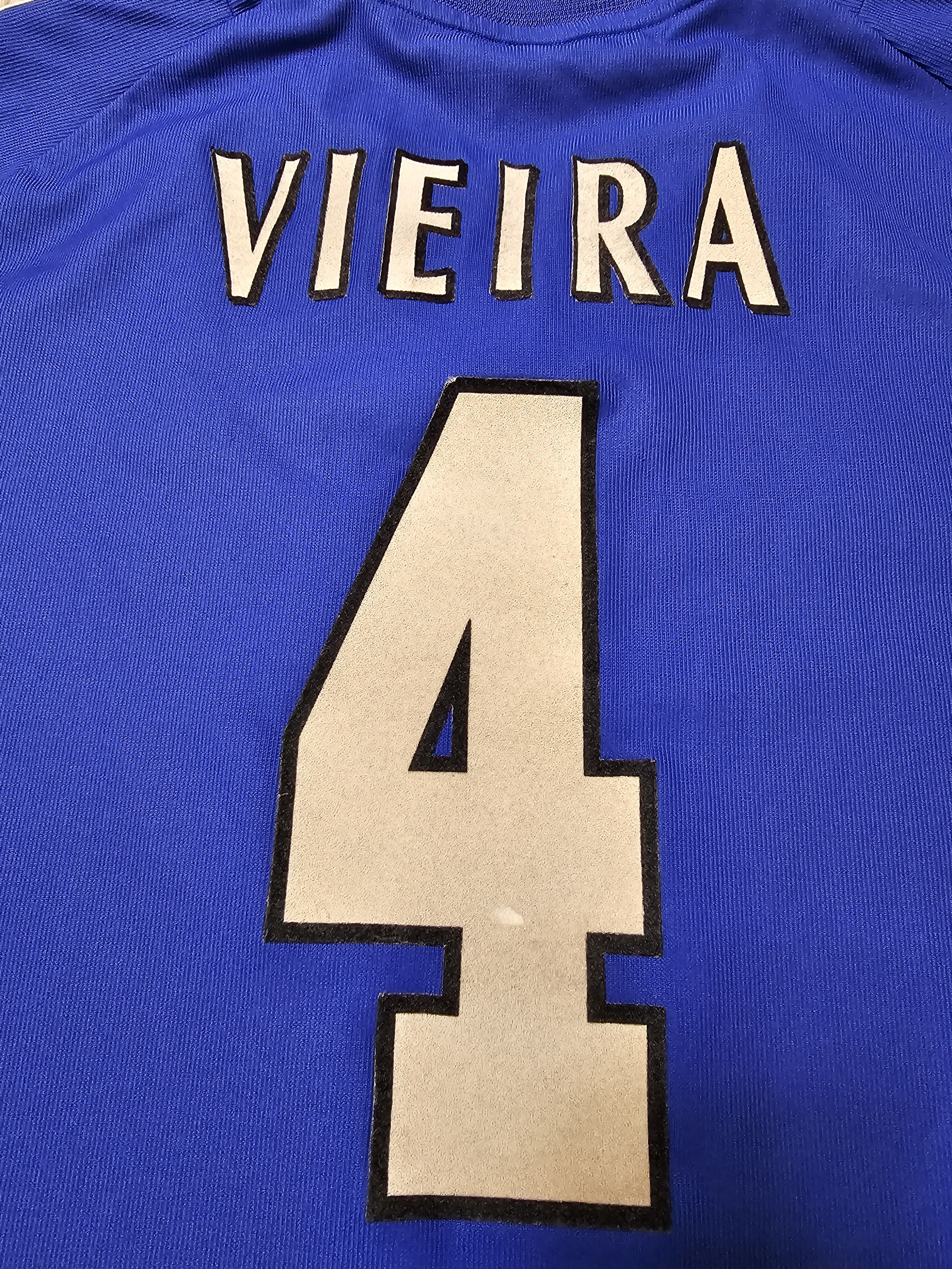 Adidas FRANCE 2002 2004 HOME VIERA FOOTBALL SHIRT SOCCER JERSEY Size US L / EU 52-54 / 3 - 6 Thumbnail
