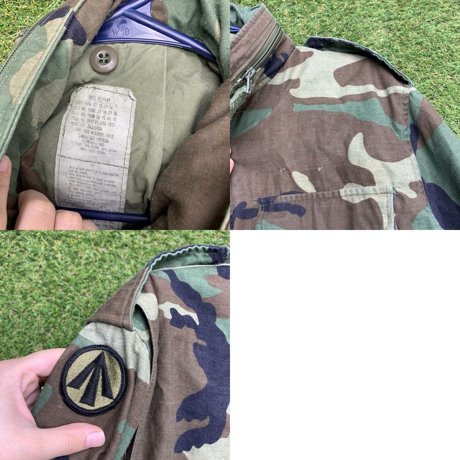 Vintage VINTAGE US Army Jacket Mens Small Reg M65 Woodland Camo Field Coat Cold Weather Liner Size US S / EU 44-46 / 1 - 8 Thumbnail