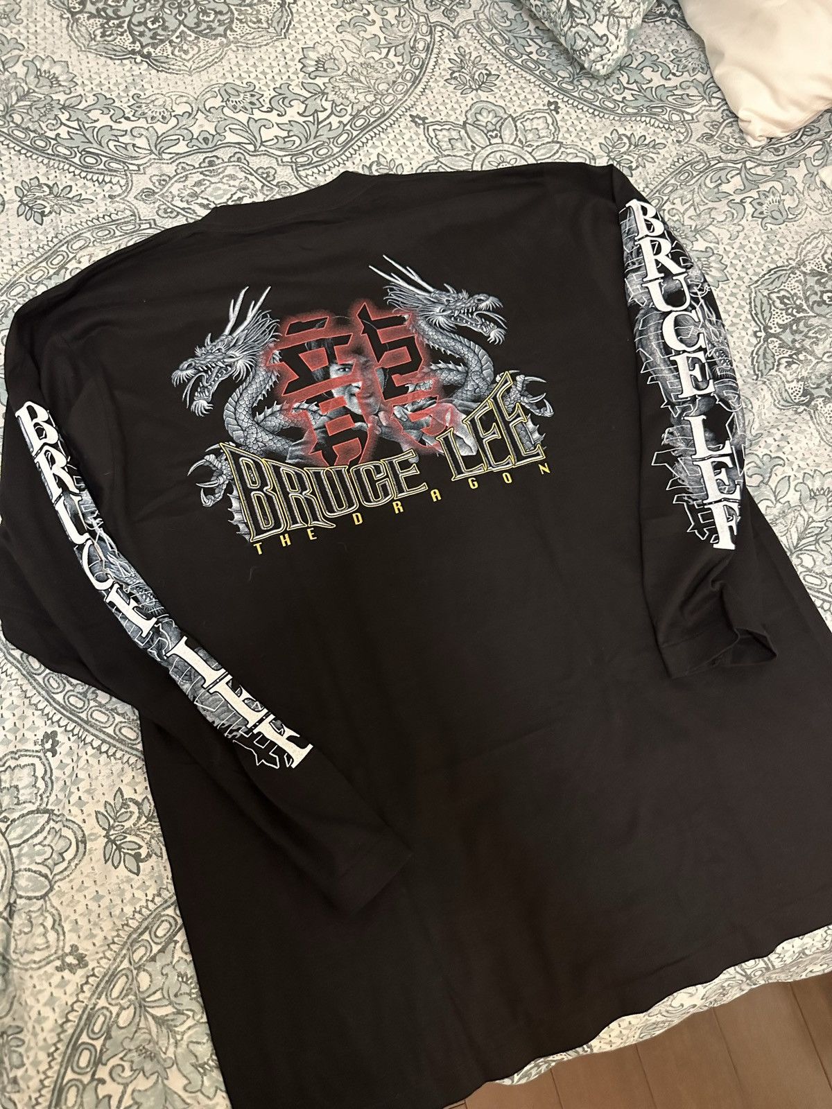 Vintage Vintage 90s single stitch Bruce Lee the dragon long sleeve Size US XL / EU 56 / 4 - 11 Thumbnail
