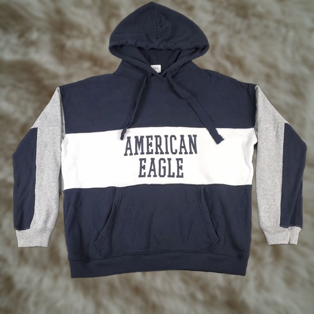 American Eagle Outfitters VINTAGE American Eagle Hoodie Pullover Mens XS Black Fleece Sweatshirt Oversized Casual Sports Size US XS / EU 42 / 0 - 1 Thumbnail
