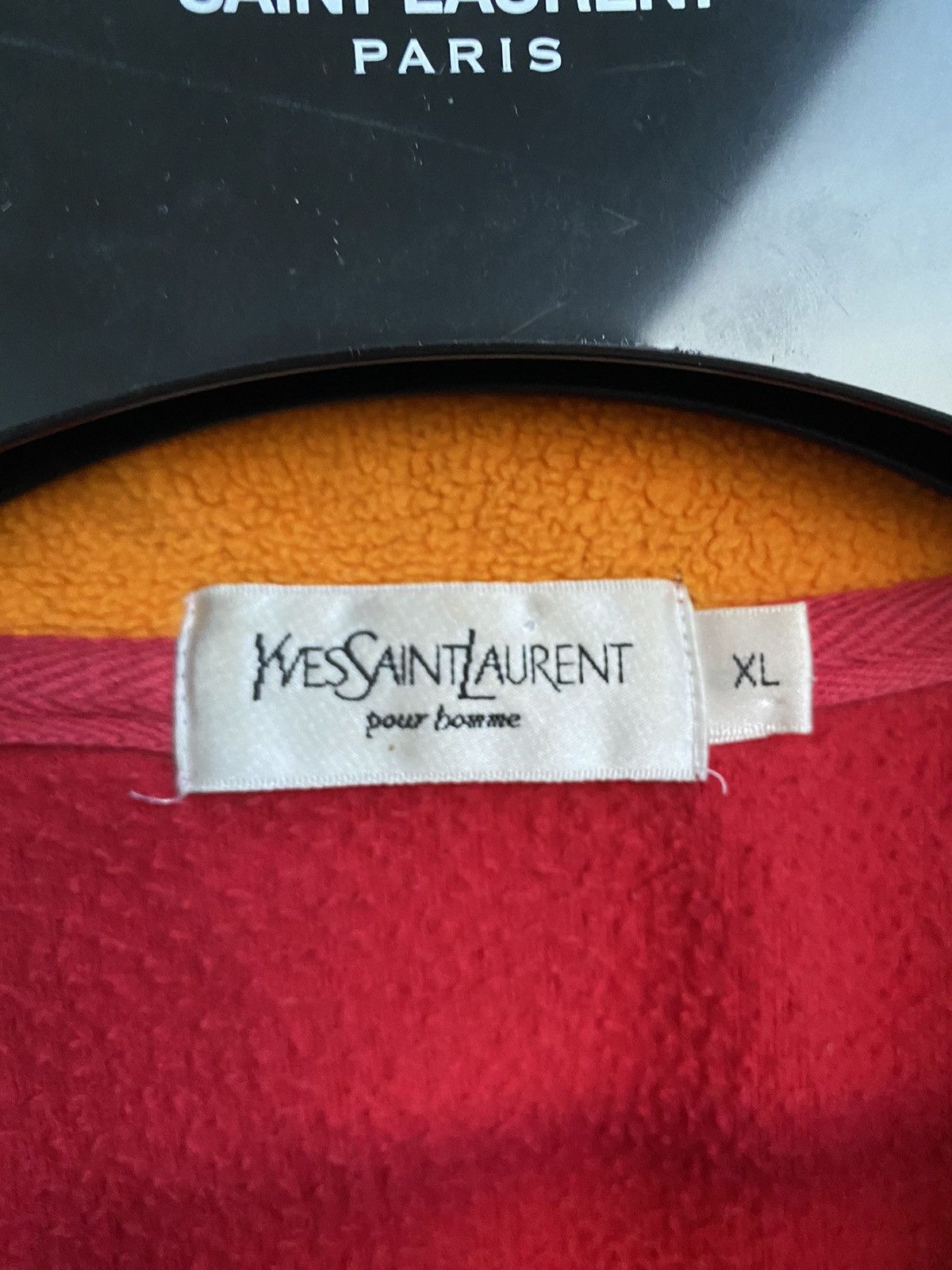 Yves Saint Laurent Fleece YSL Sweatshirt Quarter Zip Big Logo Vintage Sweater Size US XL / EU 56 / 4 - 6 Thumbnail