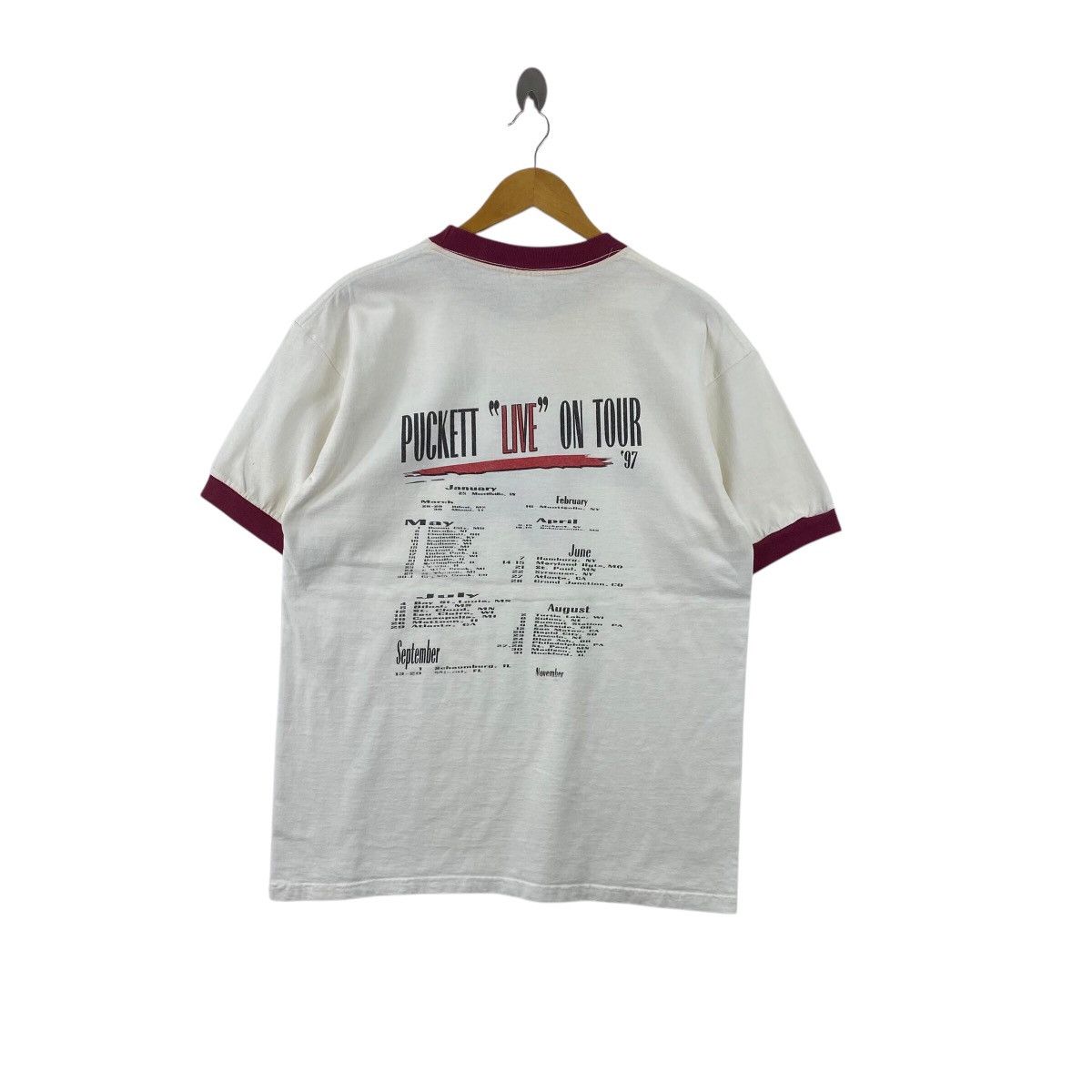 Band Tees × Vintage Pick!! Vtg 1997 GARY PUCKETT BAND Tour Ringer Top Tee Tshirt Size US L / EU 52-54 / 3 - 2 Thumbnail