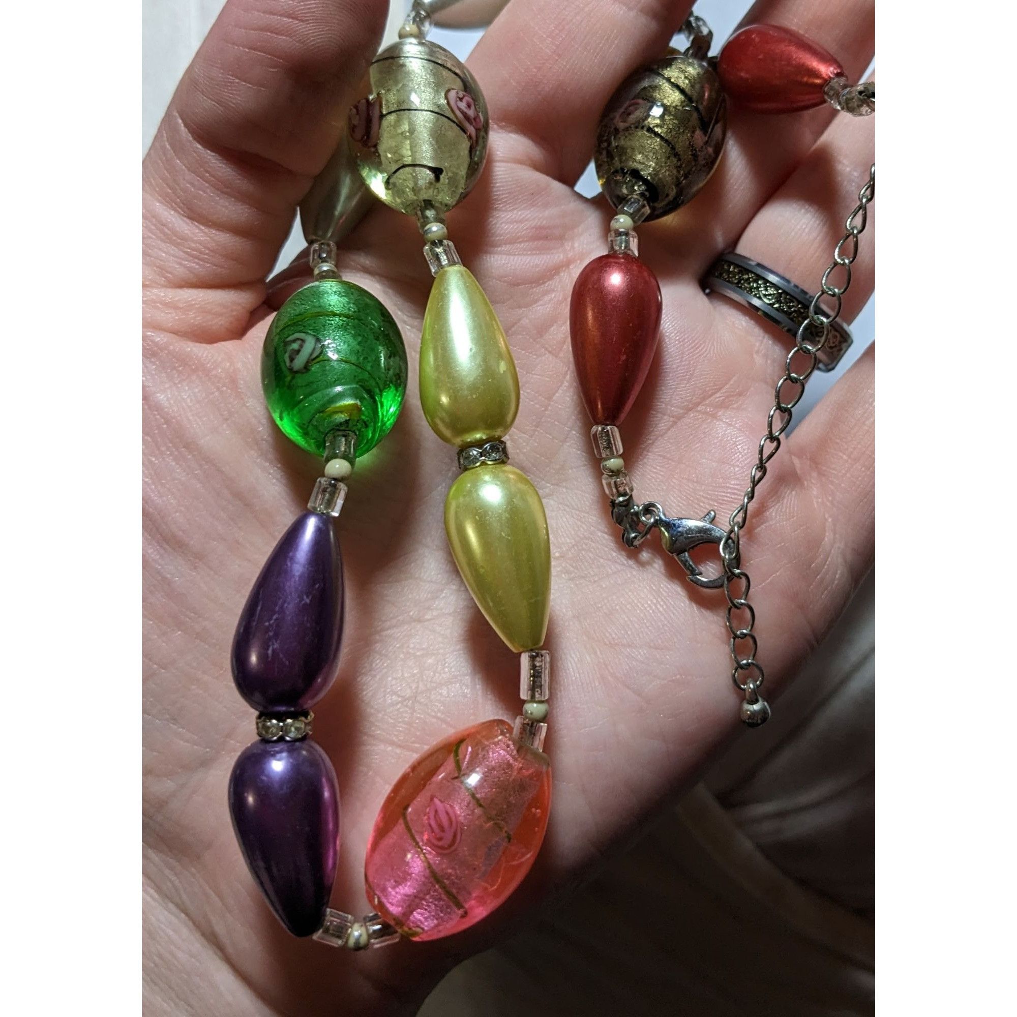 Other Metallic Glass Rainbow Rainbow Necklace Size ONE SIZE - 4 Thumbnail