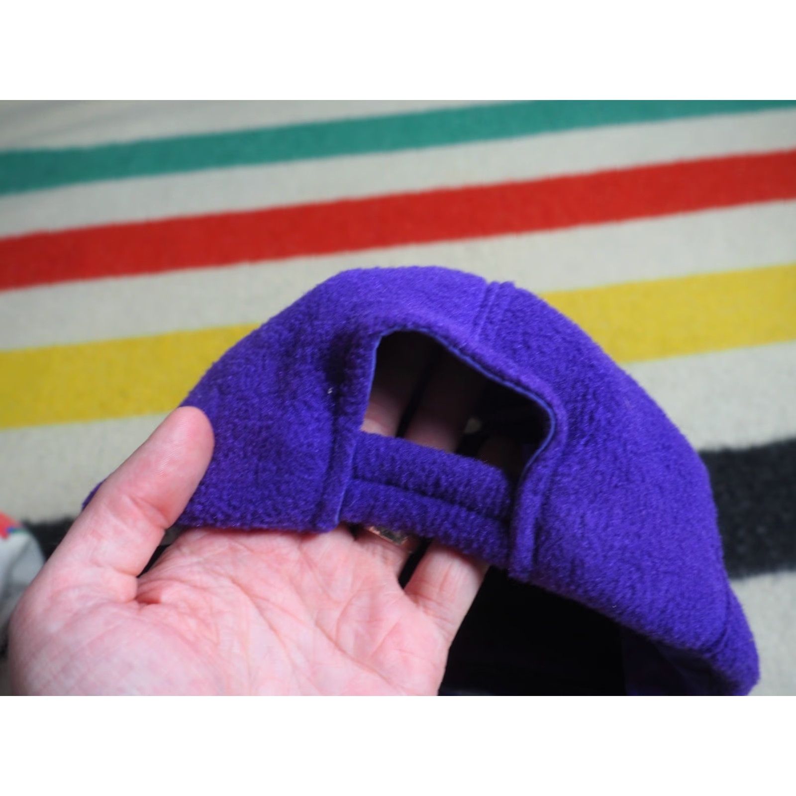 Vintage VTG 90s Purple Outdoor Camp Lodge Hiking Stretch Fit Fleece Hat Cap OSFM Hat Mens Baseball Cap OSFM Purple VTG 90s Outdoor Theme 90s Mens Size US M / EU 48-50 / 2 - 5 Thumbnail