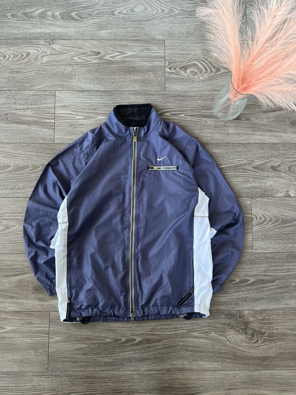 Nike × Vintage ‼️Vintage Nike 90s Knit Logo Swoosh Windbreaker Jacket Size US M / EU 48-50 / 2 - 9 Thumbnail