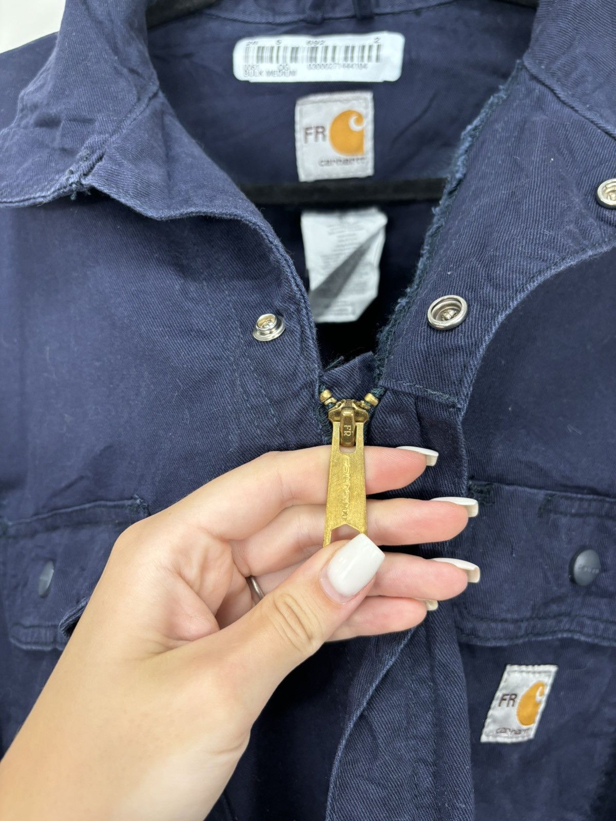 Carhartt Vintage Carhartt Flame Resistant Hype Boxy Cropped Jacket Size US L / EU 52-54 / 3 - 13 Thumbnail