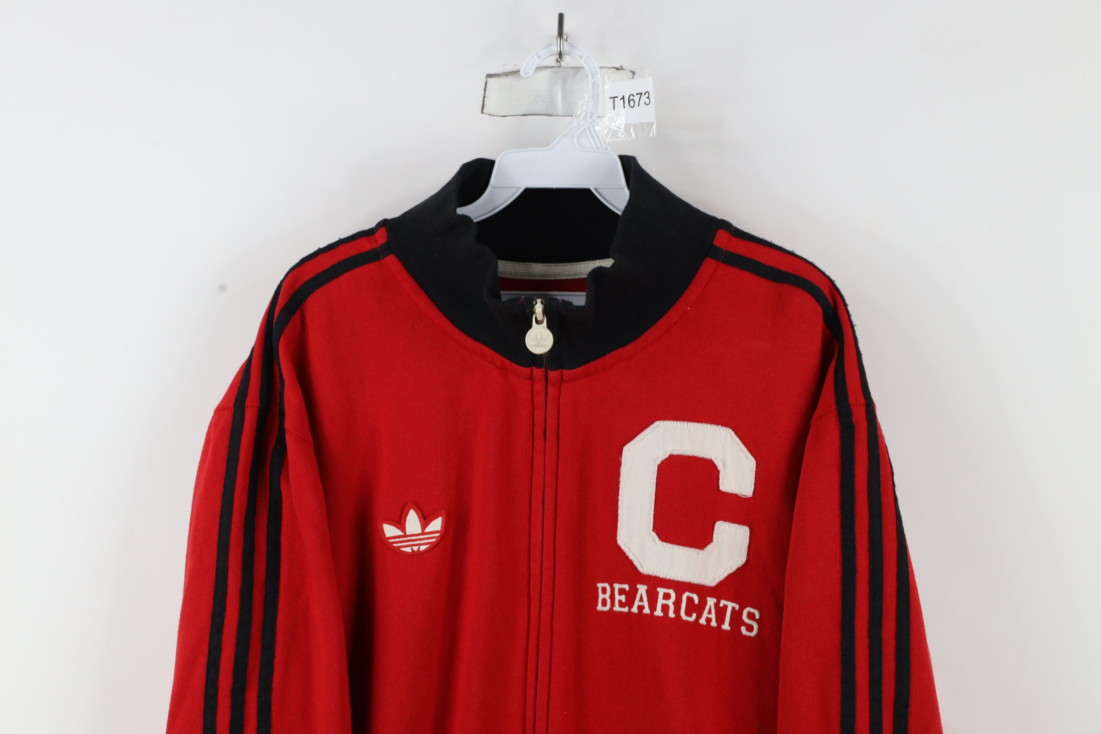 Adidas × Vintage Vintage Adidas Striped University of Cincinnati Track Jacket Size US XL / EU 56 / 4 - 2 Thumbnail