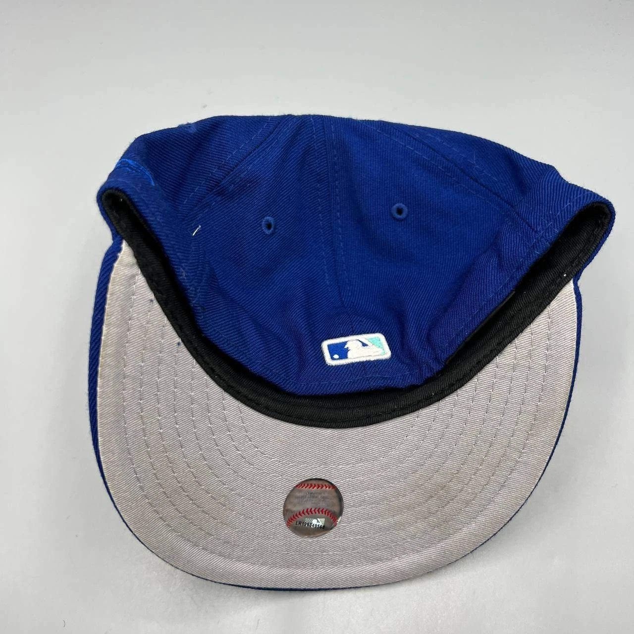 New Era Miami Marlins Hat Men 7 Blue Gray Embroidered Fitted Cap Size ONE SIZE - 4 Thumbnail