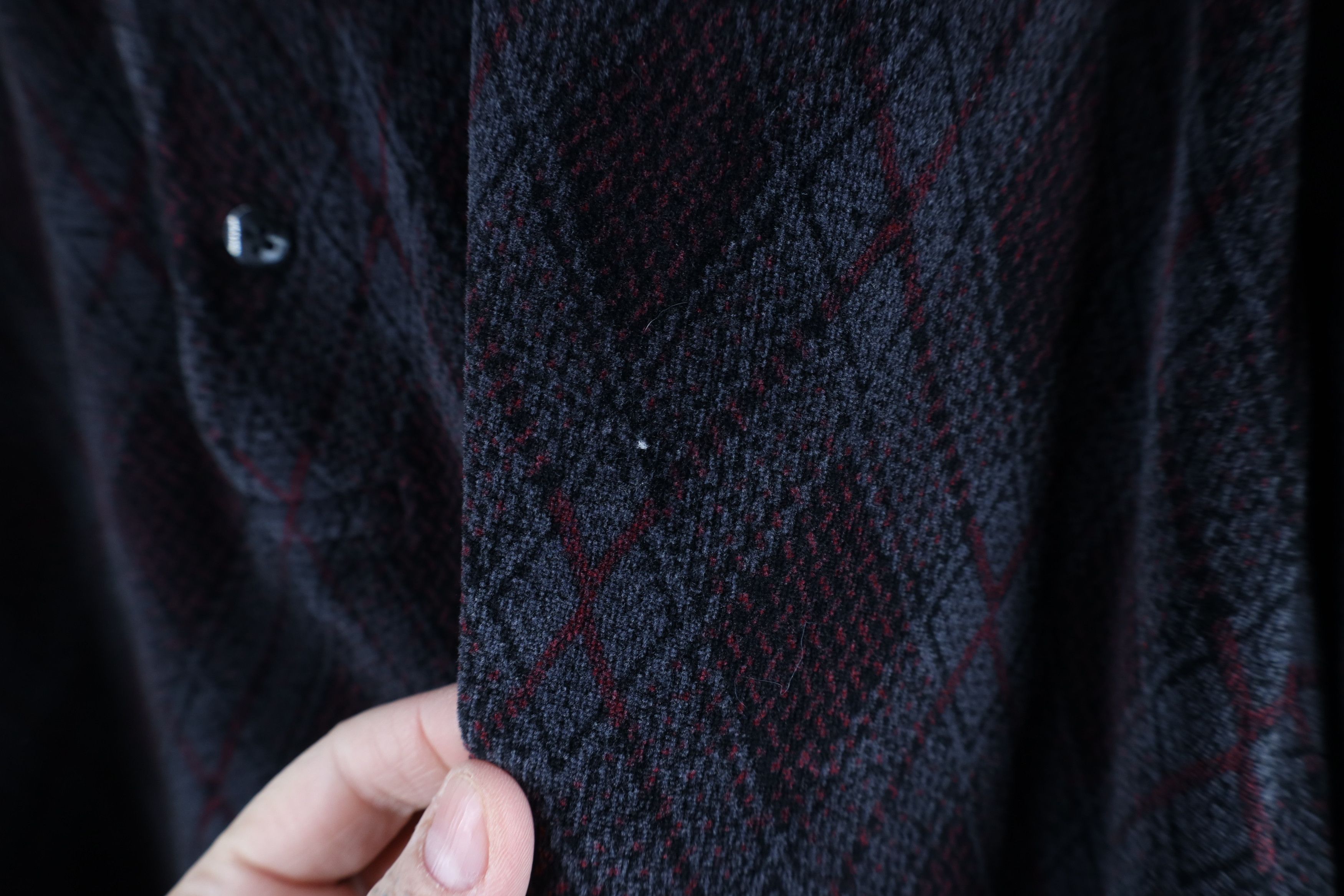 Vintage Vintage 90s Streetwear Diamond Fleece Long Sleeve Rugby Polo Size US L / EU 52-54 / 3 - 4 Thumbnail