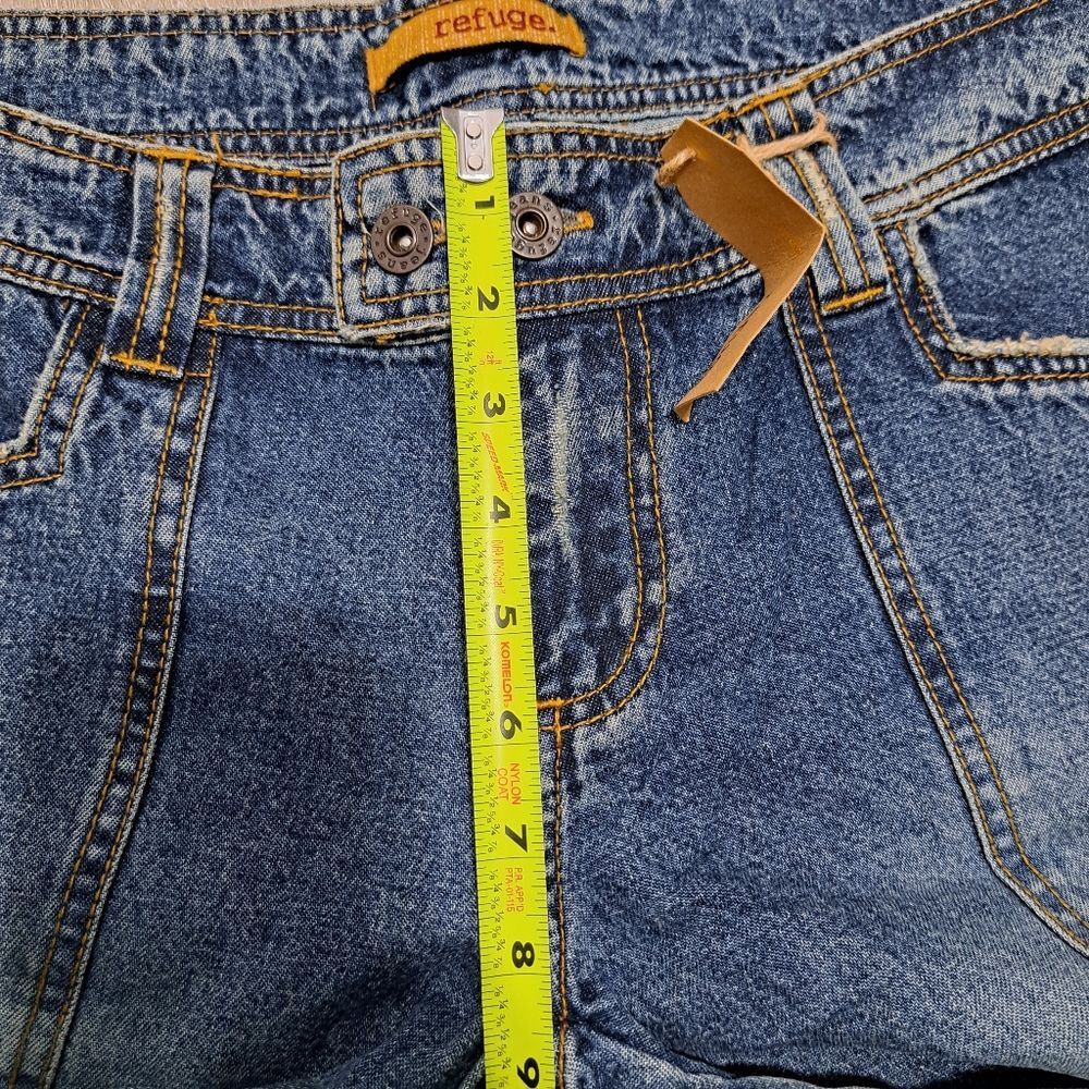 Other Refuge Y2K Cargo Cotton Distressed Wide Leg Raw Hem Jeans S Size 32" / US 10 / IT 46 - 5 Thumbnail