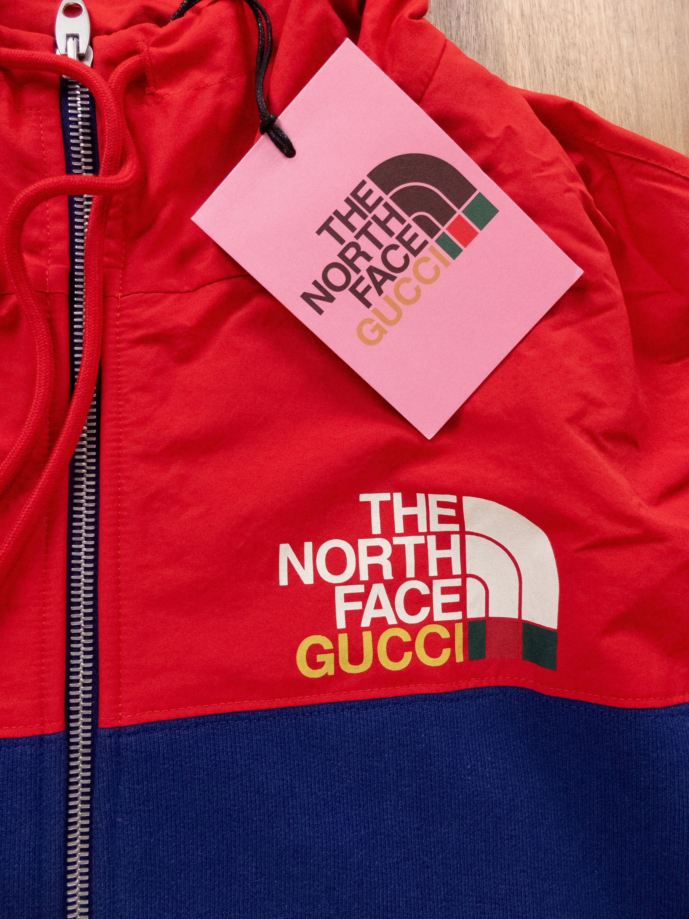 Gucci × The North Face GUCCI x THE NORTH FACE blue red logo print zip jacket Medium Size US M / EU 48-50 / 2 - 6 Thumbnail