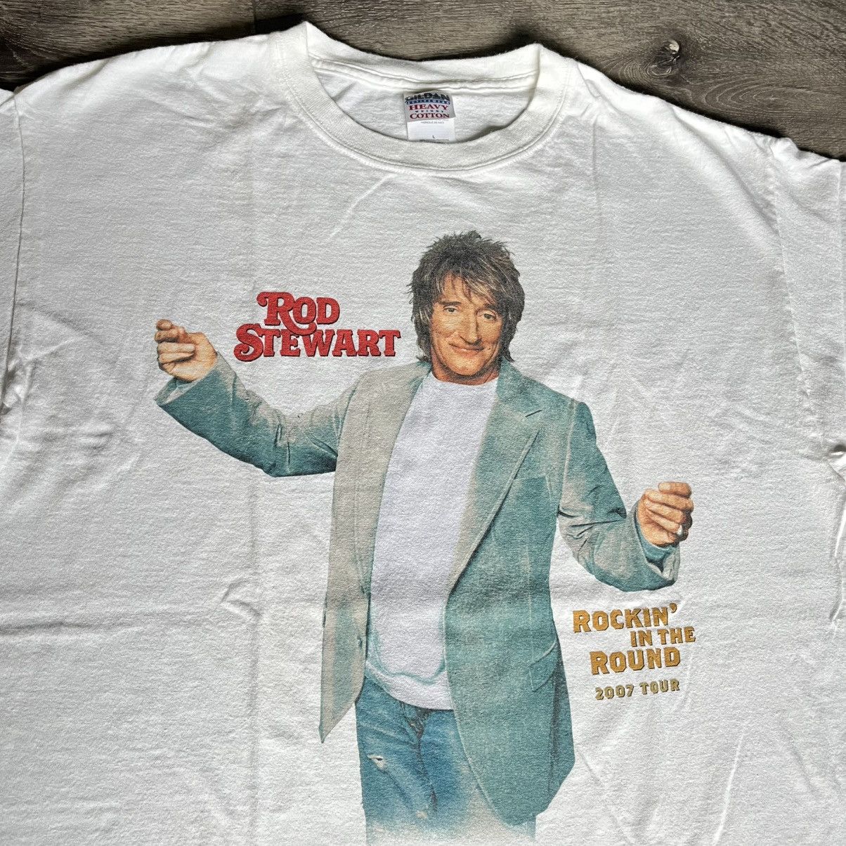 Band Tees Vintage 2007 Rod Stewart Rockin’ in the Round Tour Band Tee Size US L / EU 52-54 / 3 - 3 Thumbnail