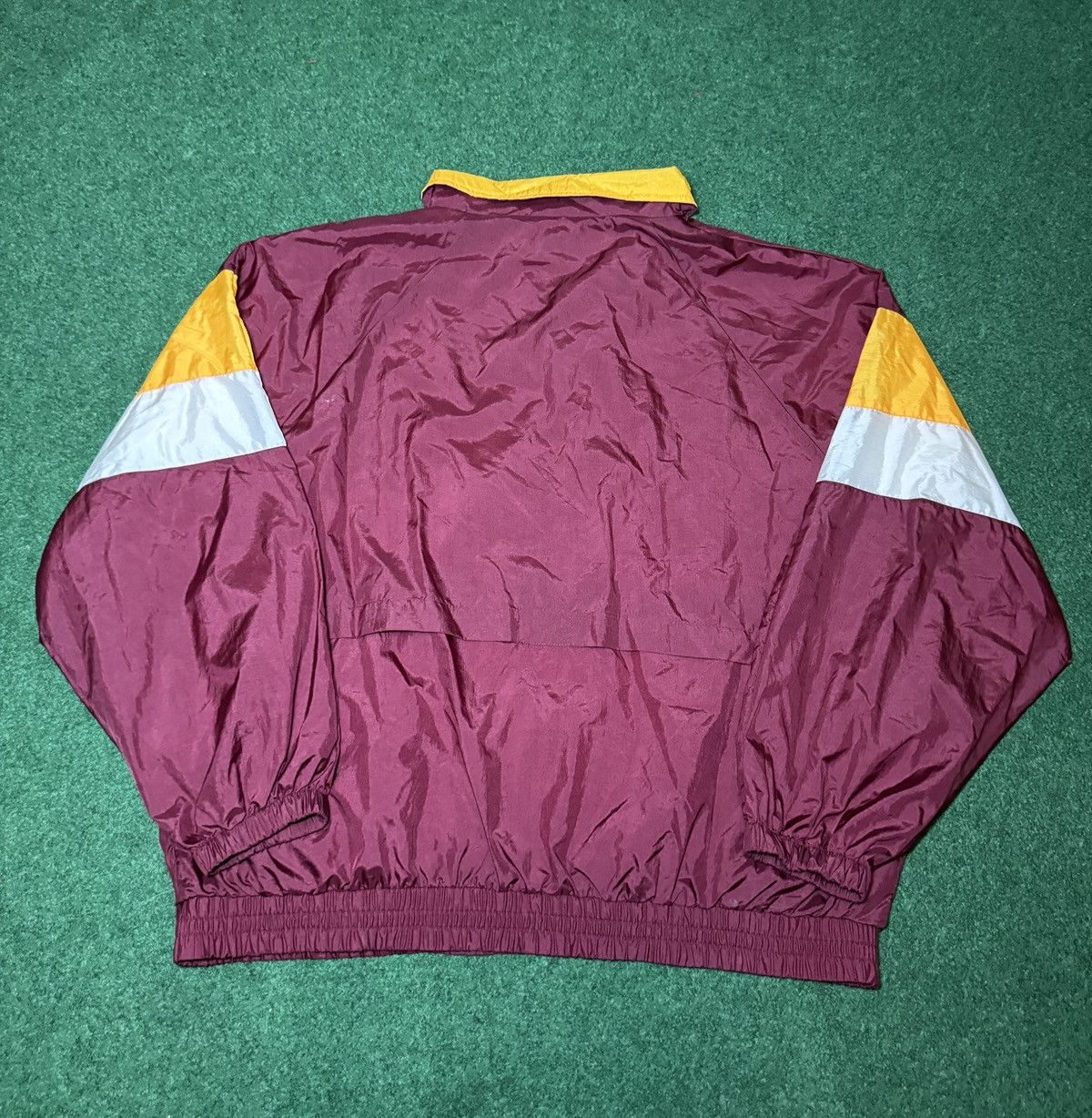 Champion Vtg 90s Champion Maroon Gold Colorblock Windbreaker Jacket Size US XXL / EU 58 / 5 - 5 Thumbnail