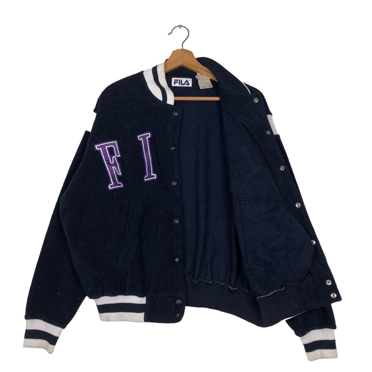 Japanese Brand 🔥Vintage Bomber Jacket Fila Big Logo Spell Out Design Size US S / EU 44-46 / 1 - 11 Thumbnail