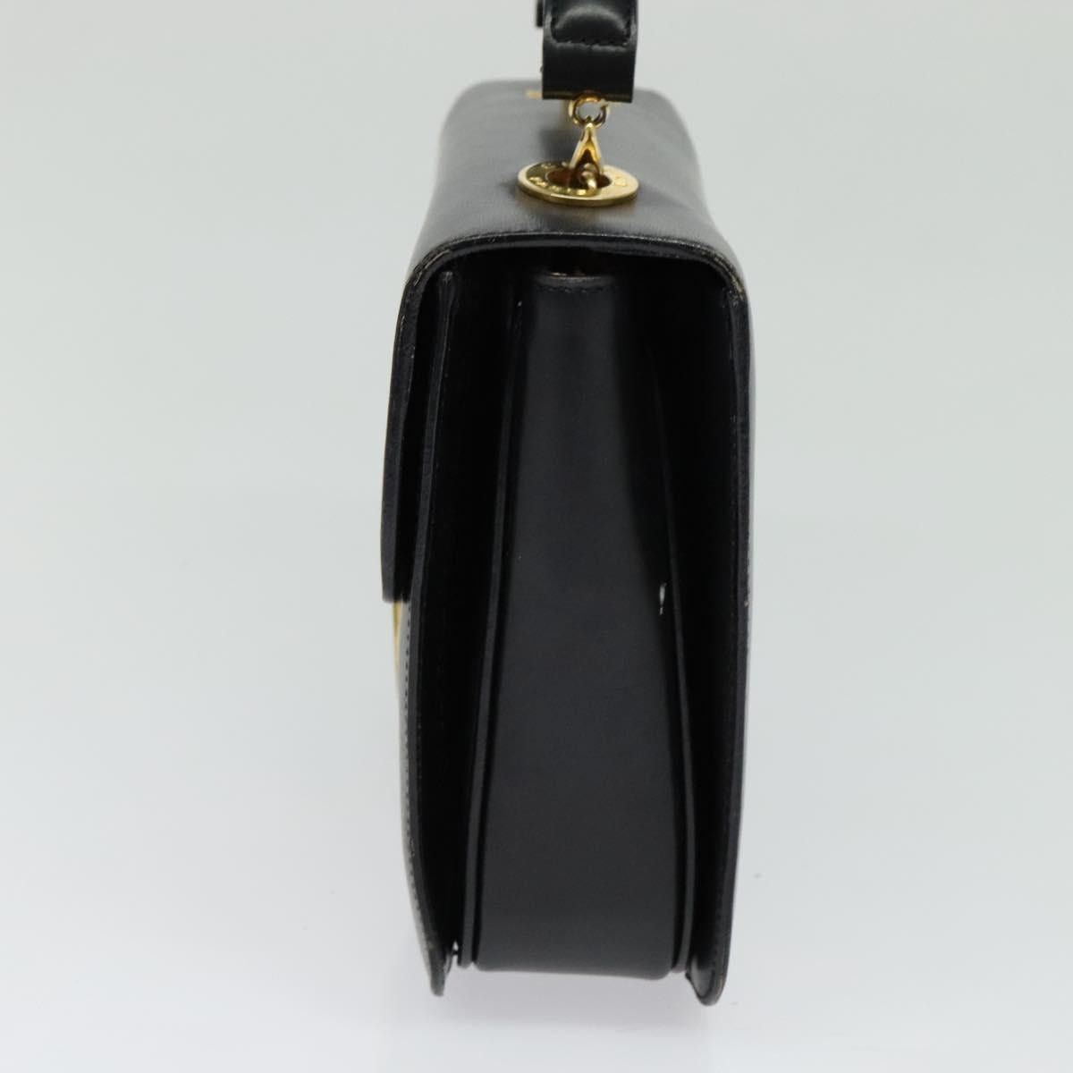 Celine CELINE Hand Bag Leather Black Gold Size ONE SIZE - 5 Thumbnail