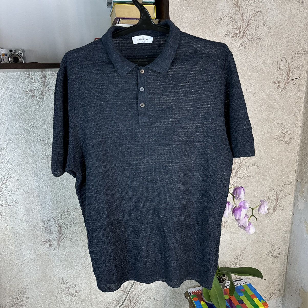 Gran Sasso Gran Sasso T shirt Polo Luxury Italian XL Dark Blue Knited Size US XL / EU 56 / 4 - 3 Thumbnail