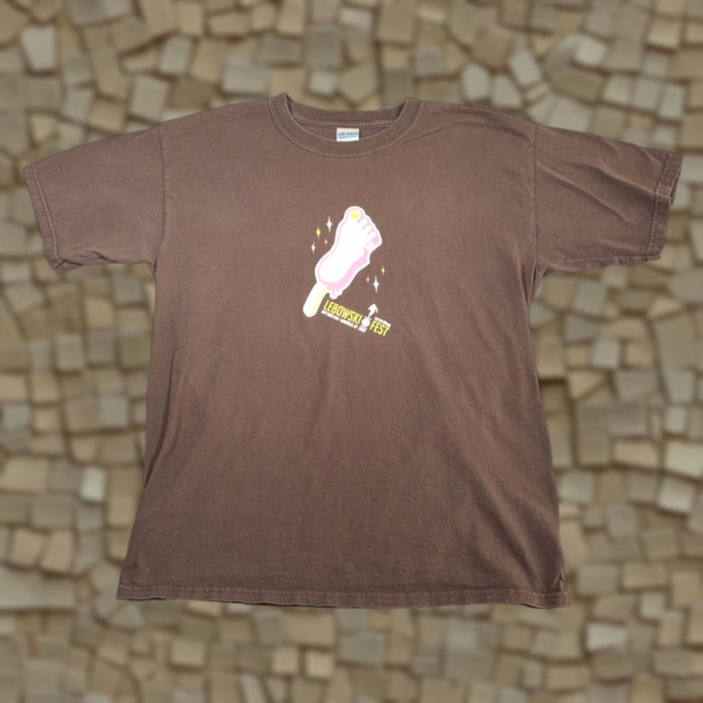 Gildan VINTAGE Big Lebowski Shirt Adult LARGE Brown Fest Foot Popsicle Toe Bowling Movie Y2K Size US L / EU 52-54 / 3 - 1 Thumbnail