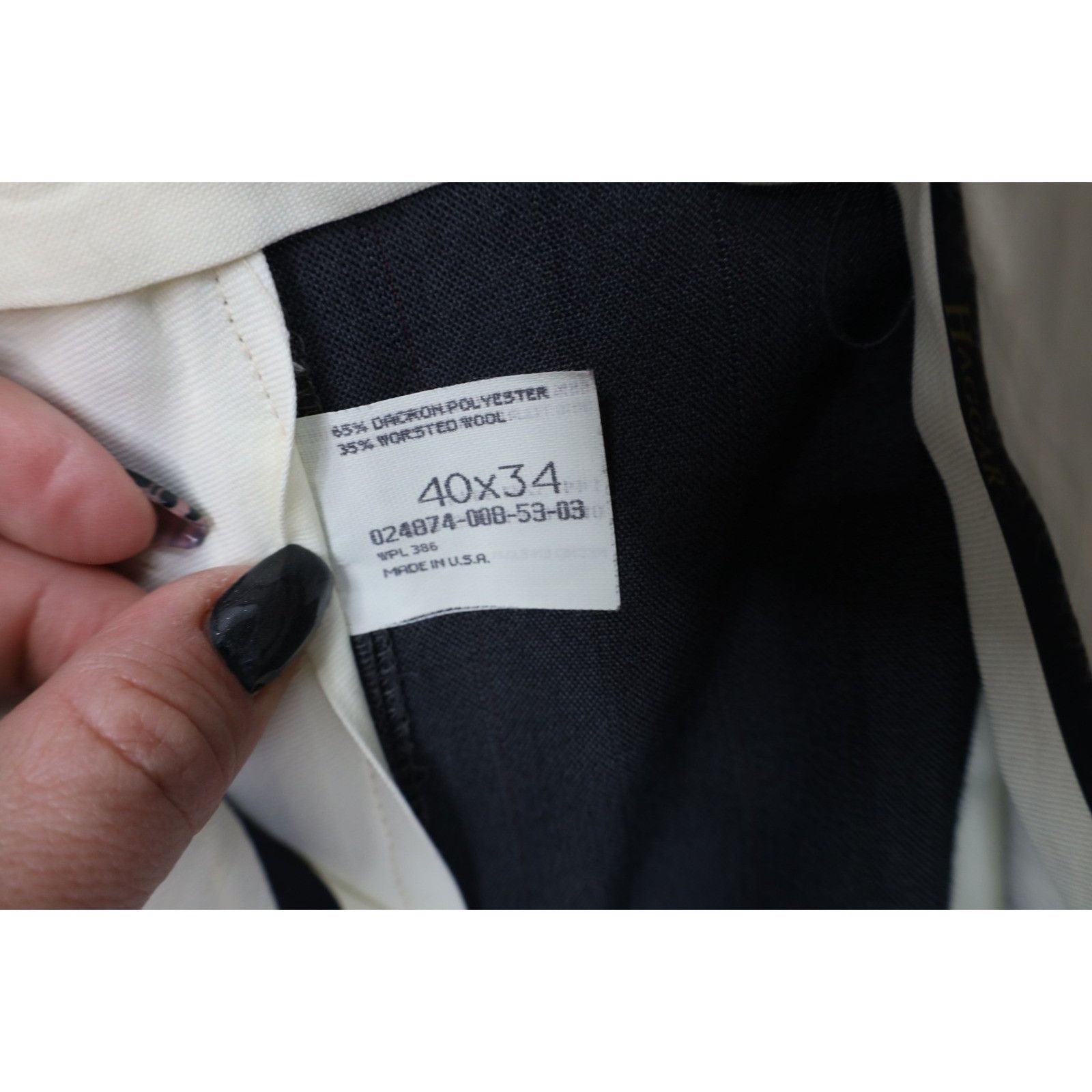 Vintage Vintage 90s Streetwear 2 Piece Wool Striped Suit Wedding Size 48R - 16 Thumbnail