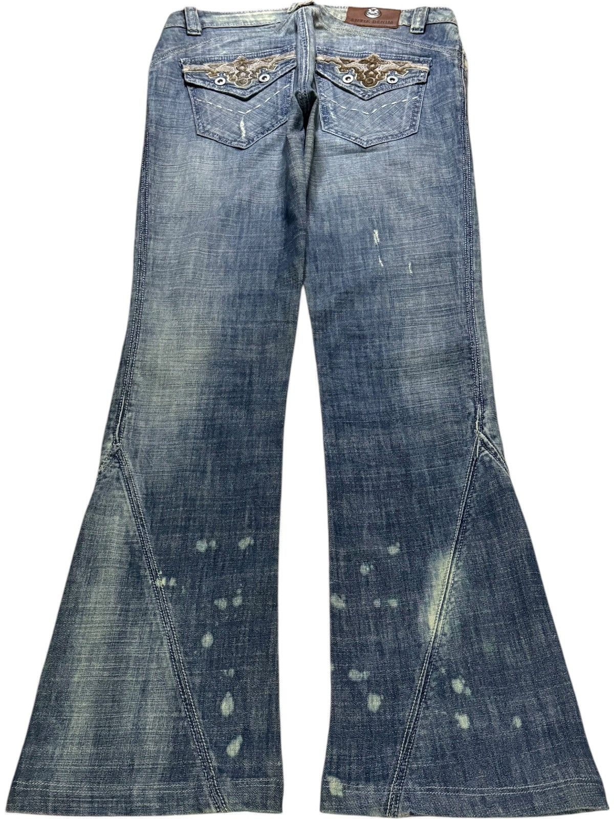 Antik Denim × Japanese Brand Vintage Antik Denim Acid Mud Wash Bootcut Flare Jeans Size 30" / US 8 / IT 44 - 2 Thumbnail