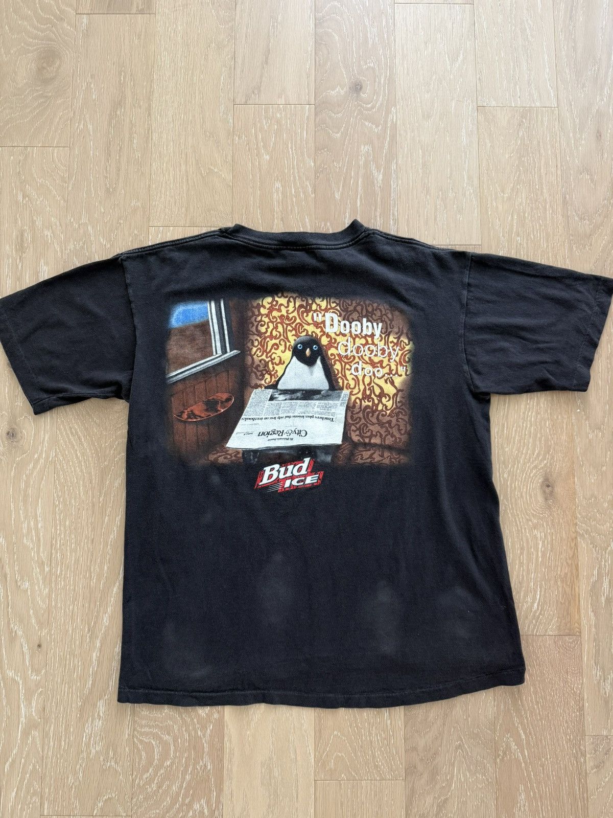 Other Vintage 90s Bud Ice Beware the Penguin Promo Shirt Size US L / EU 52-54 / 3 - 1 Thumbnail