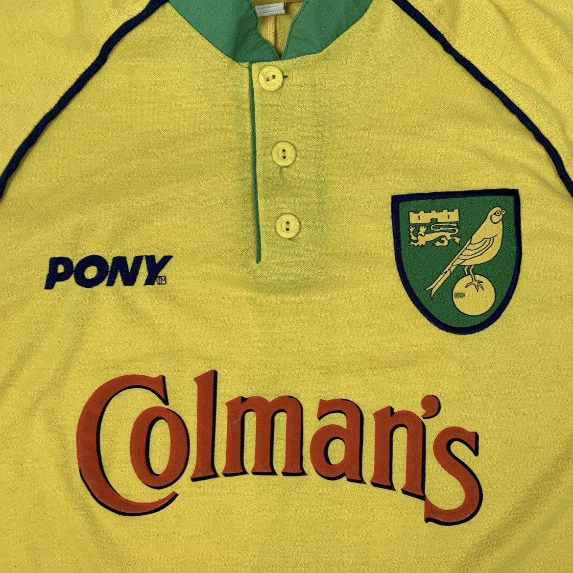 PONY Rare! #10 Norwich City Pony Vintage Soccer Jersey 1997 Size US S / EU 44-46 / 1 - 8 Thumbnail