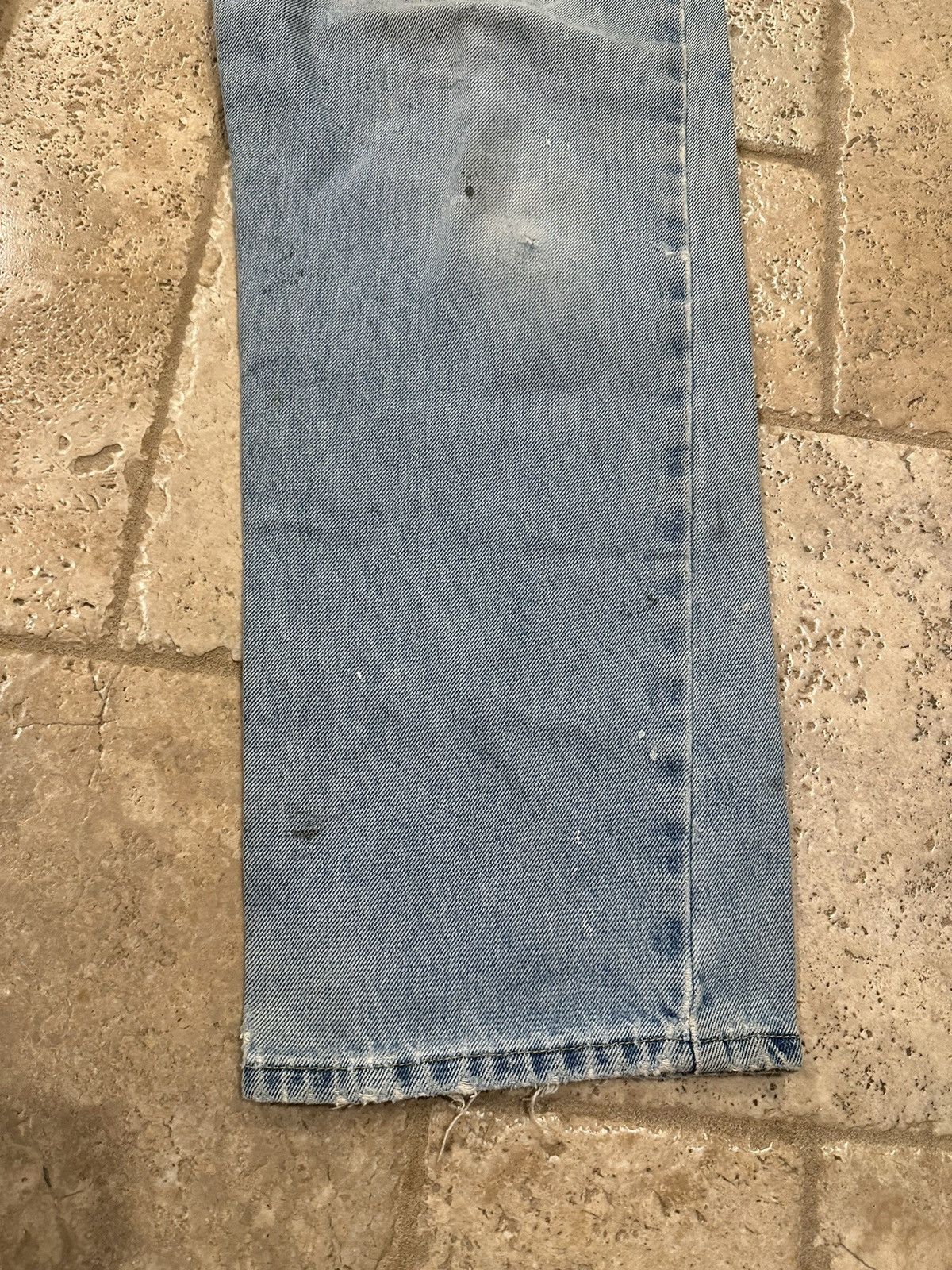 Basic Editions × Vintage Vintage Basic Editions Distressed Painter’s Blue Denim Jeans Size US 34 / EU 50 - 2 Thumbnail